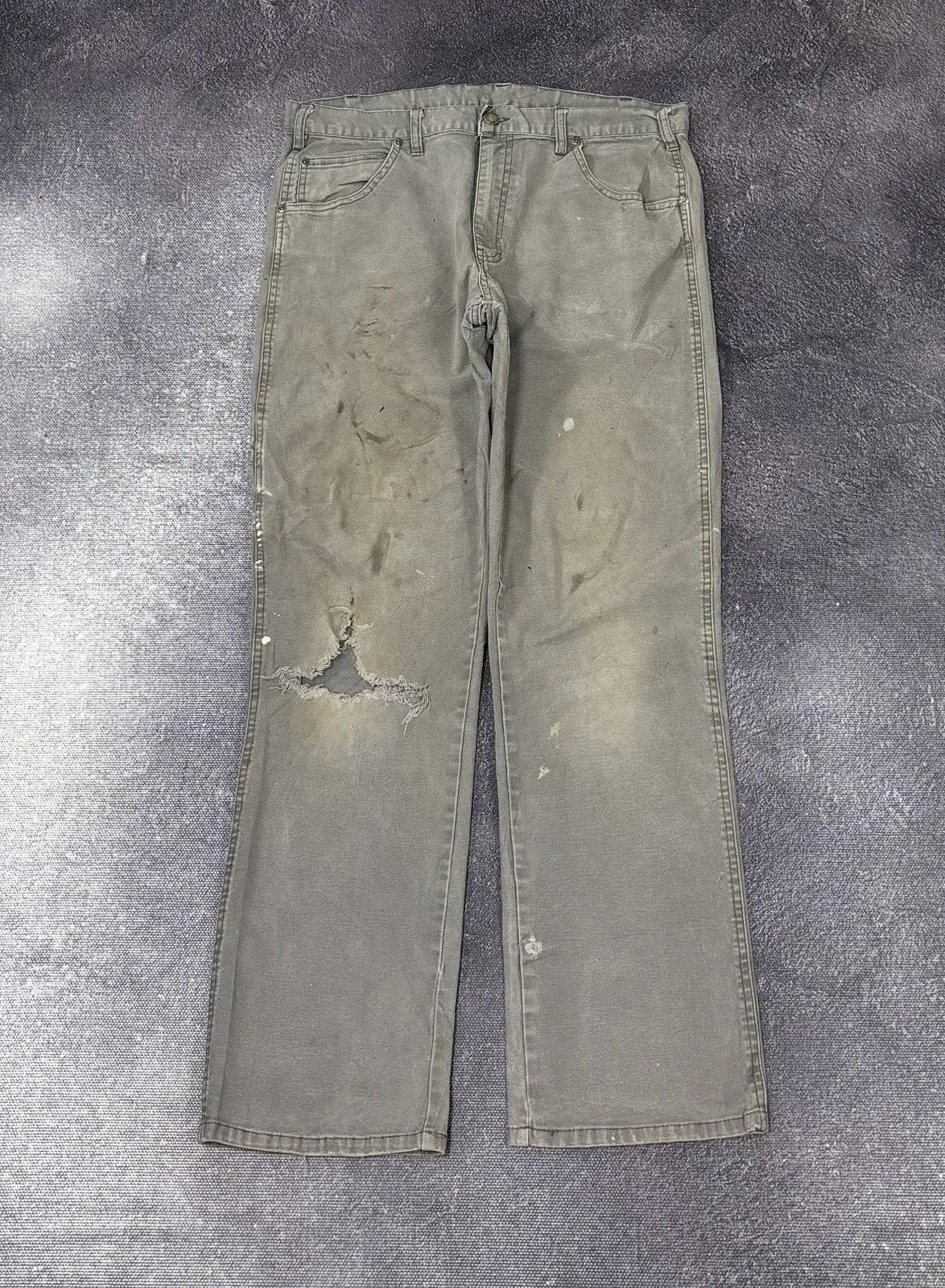 Dickies × Vintage Vintage Dickies Distressed Denim Y2K Hype Work Pants Jeans Size US 34 / EU 50 - 2 Thumbnail