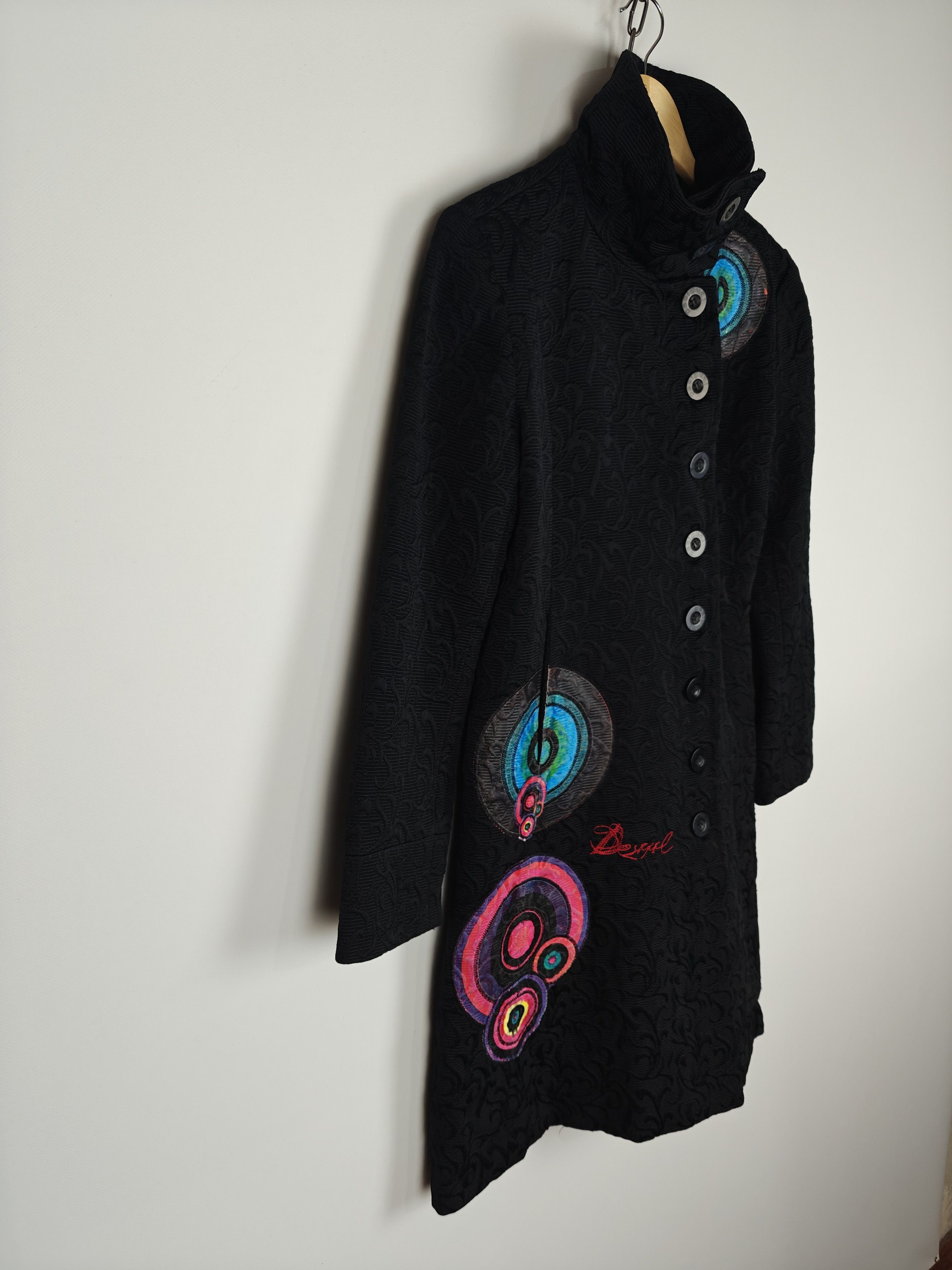 Desigual Desigual Coat Jacket Ornament Black size 38 Size S / US 4 / IT 40 - 5 Thumbnail