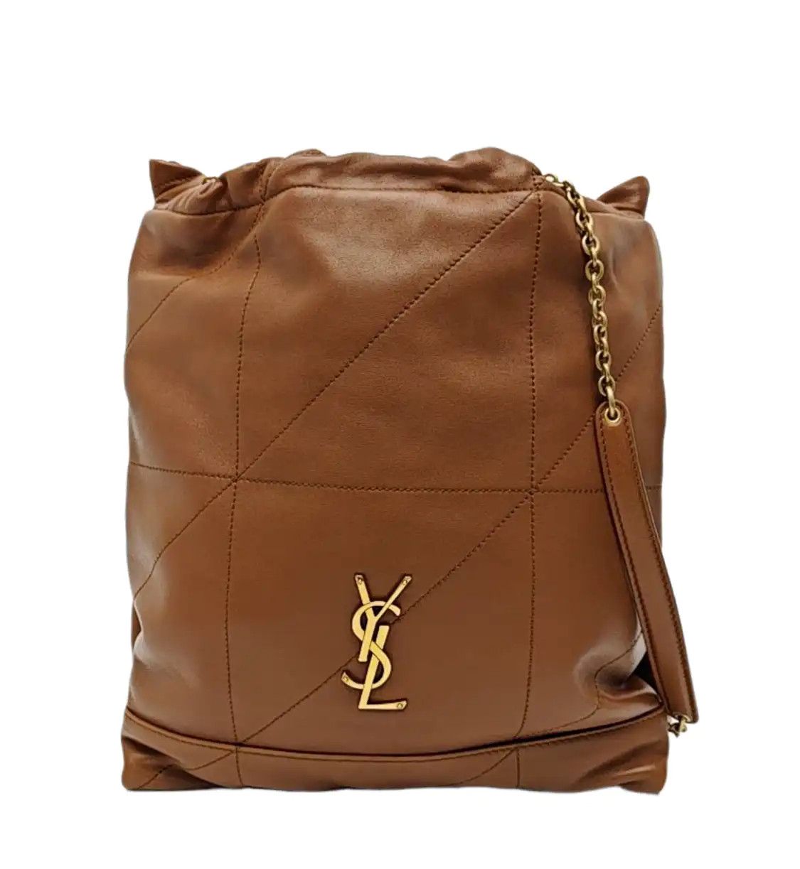 Saint Laurent Paris Saint Laurent Paris YSL JAMIE POCHON brown sheepskin quilted shoulder bag clutch Size ONE SIZE - 1 Thumbnail