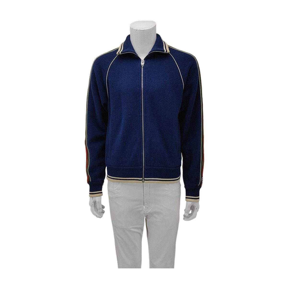 Gucci Gucci Striped Cashmere Zip-Up Jacket S Size US S / EU 44-46 / 1 - 1 Thumbnail