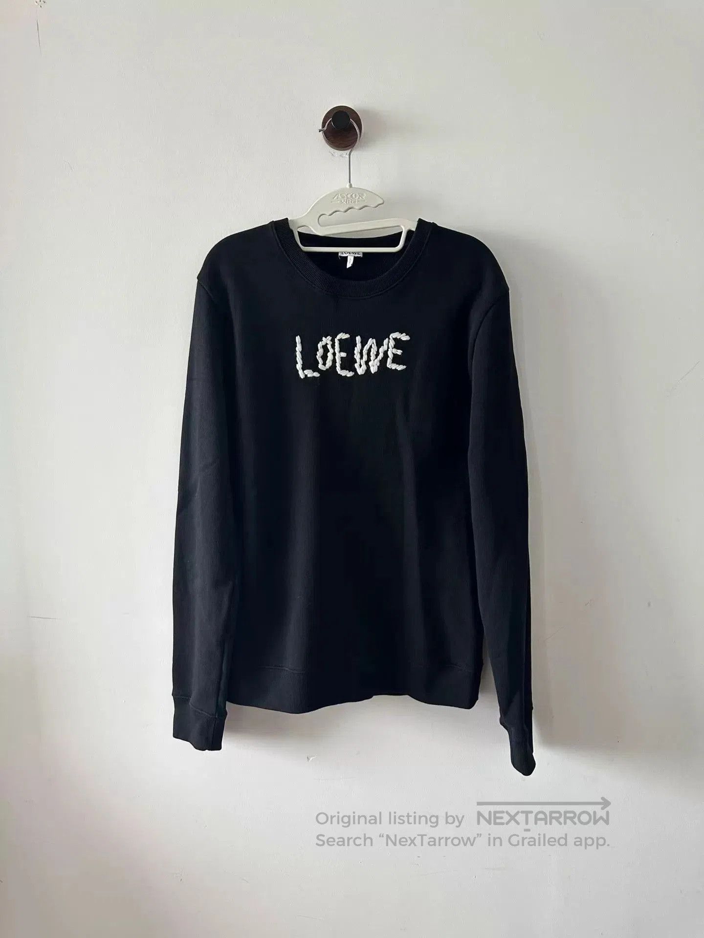 Loewe Black Long-Sleeve Sweatshirt with Text Design. Size US M / EU 48-50 / 2 - 1 Thumbnail