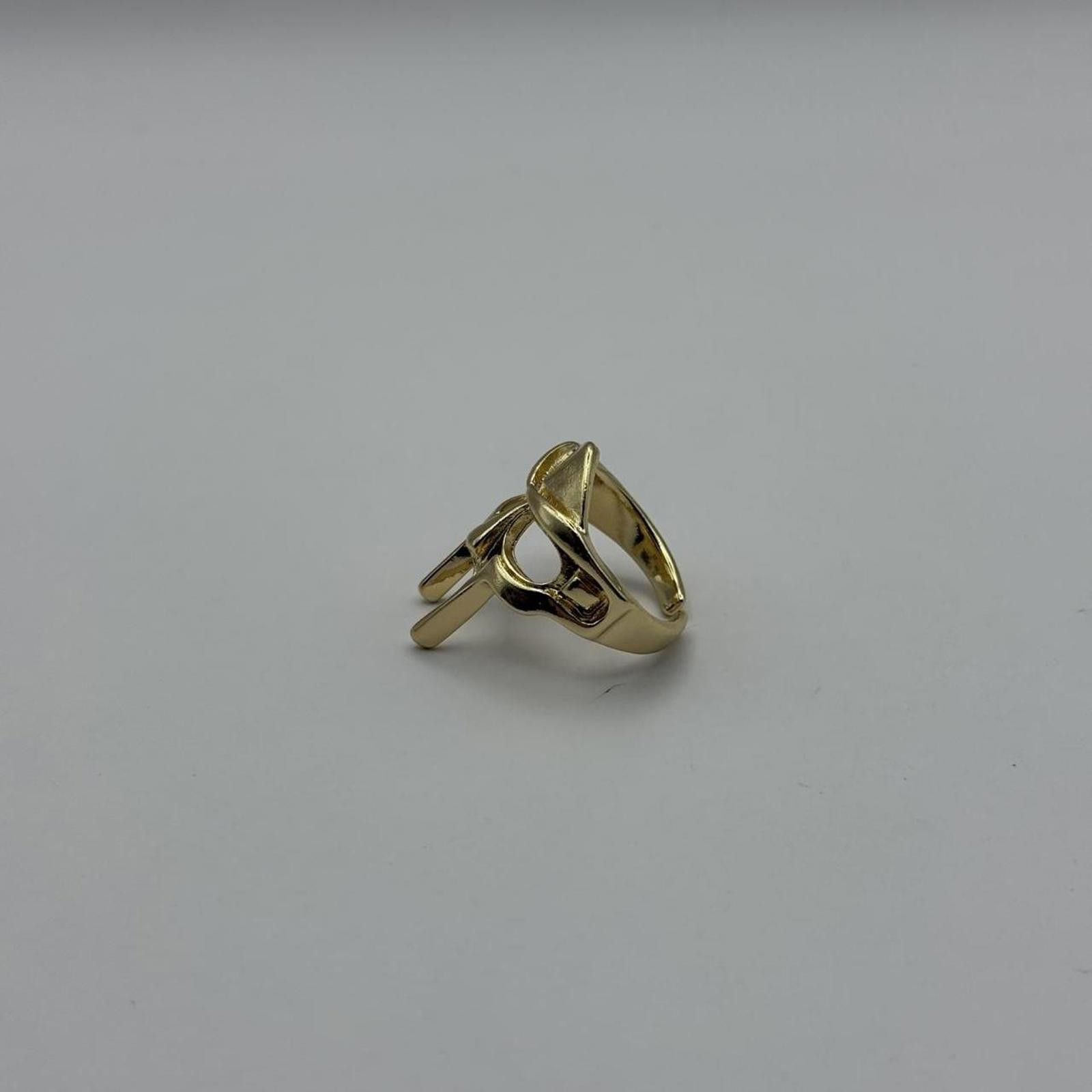 Other y2k 2000s style mf doom gold ring Size ONE SIZE - 6 Thumbnail