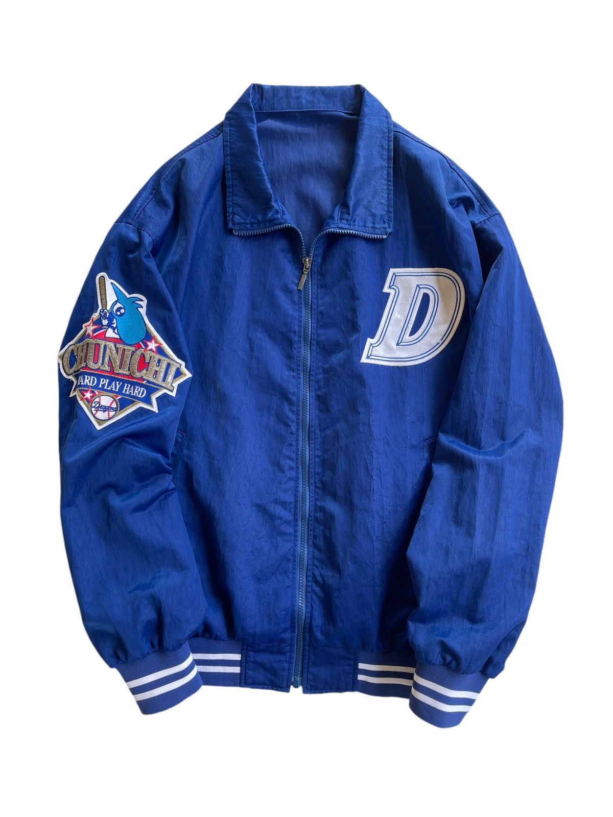 90s Descente Chunichi Dragon Nylon Bomber Jacket