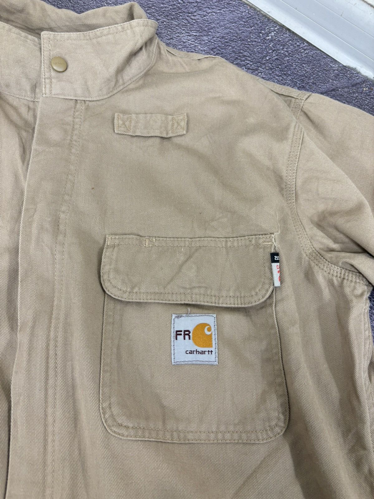 Carhartt Vintage Carhartt Flame Resistant Utility Work Beige Coverall Size US L / EU 52-54 / 3 - 14 Thumbnail