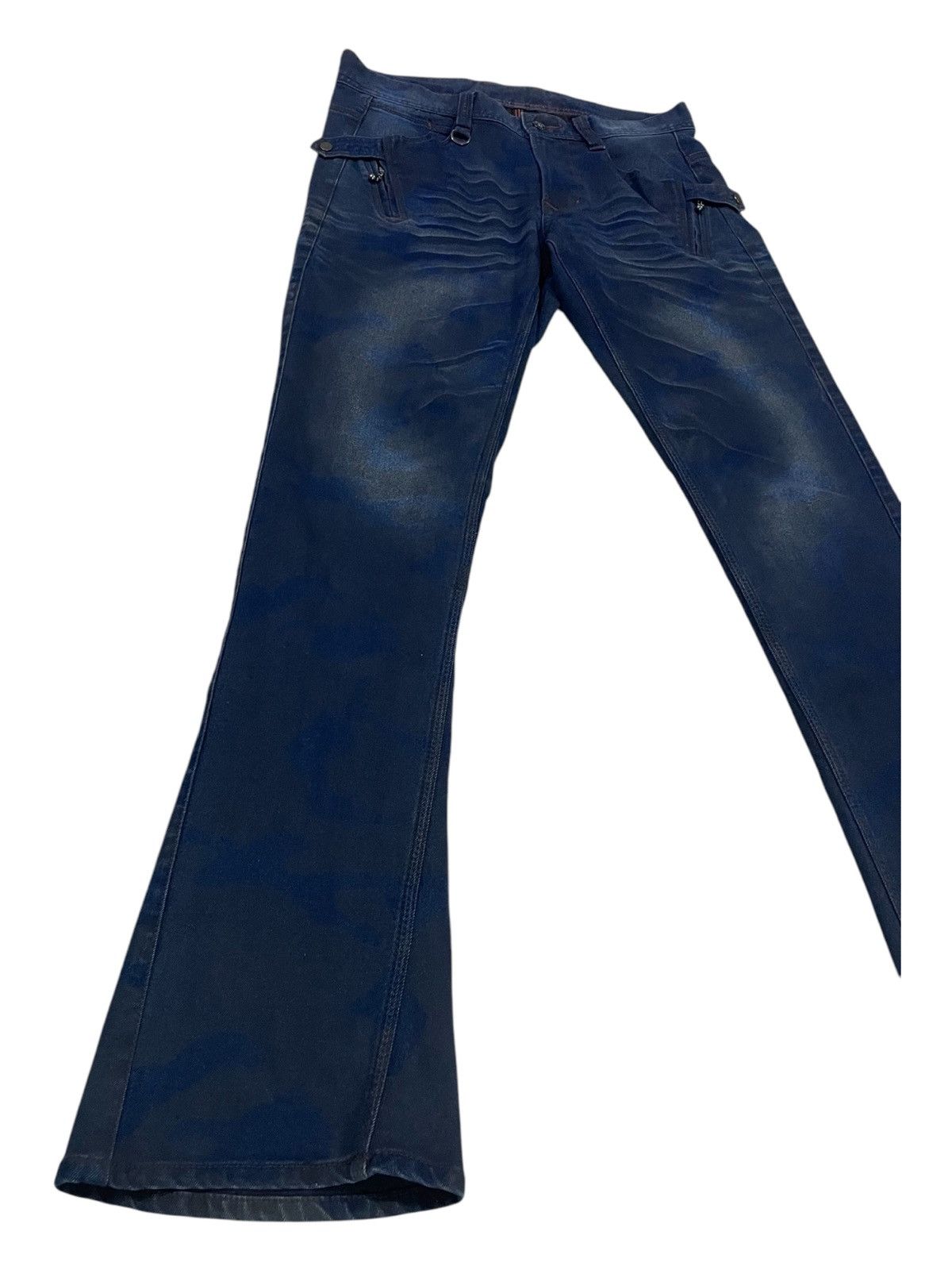 BUFFALO BOBS × HIDEAWAYS × Yasuyuki Ishii Y2K Super Flare Hideaways 🇯🇵 Moon Eclipse Camo Jeans Denim Size US 32 / EU 48 - 1 Thumbnail