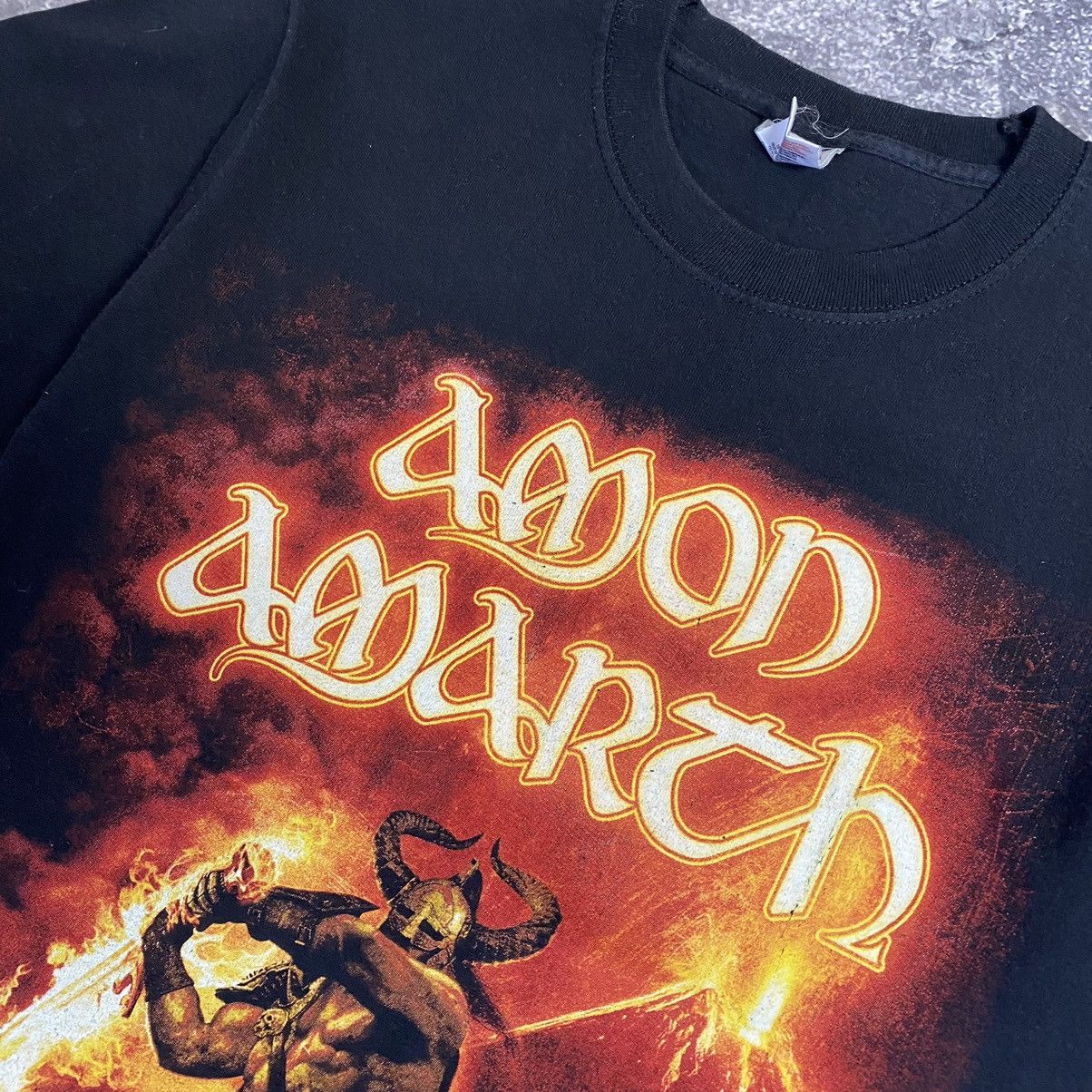 Band Tees Vintage Amon Amarth Overprinted graphic logo rock band tee Size US S / EU 44-46 / 1 - 4 Thumbnail