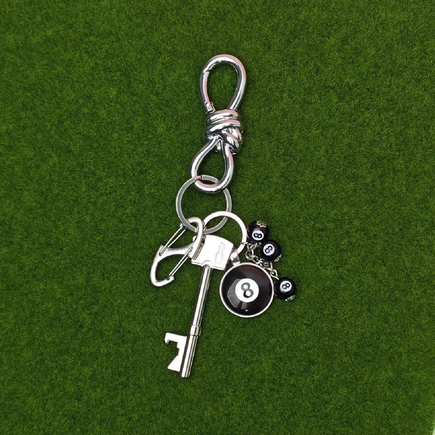Vintage Twists Carabiner KeyChain Aesthetic Luxury Black 8 Size ONE SIZE - 5 Thumbnail