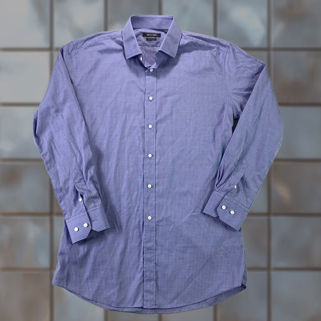 Vintage Indochino Shirt Mens Large Purple button up Long sleeve Size US L / EU 52-54 / 3 - 1 Thumbnail