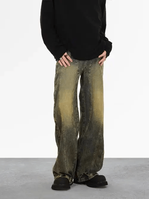 Japanese Brand × Jean Washed vintage baggy micro flared jeans Size US 32 / EU 48 - 2 Thumbnail