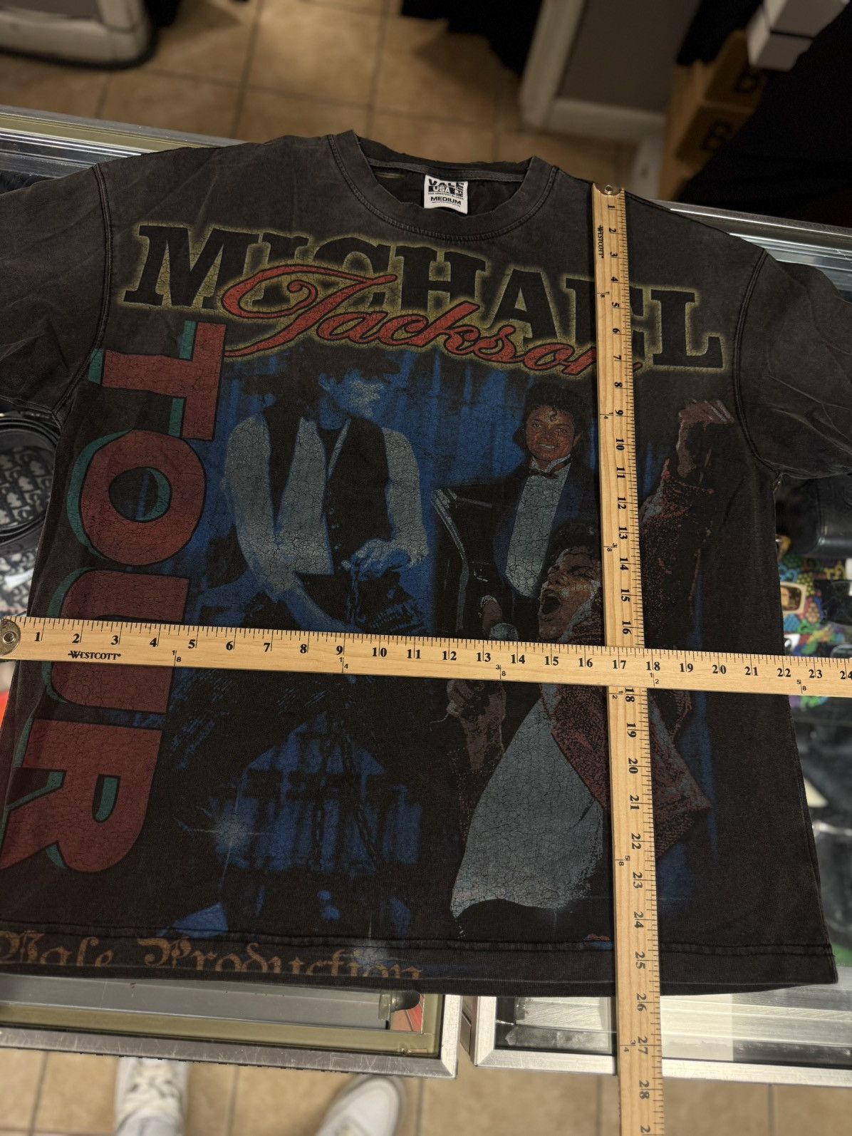 Vale Vale Valley Black Michael Jackson Tee Shirt Size M (NEW) Size US M / EU 48-50 / 2 - 5 Thumbnail