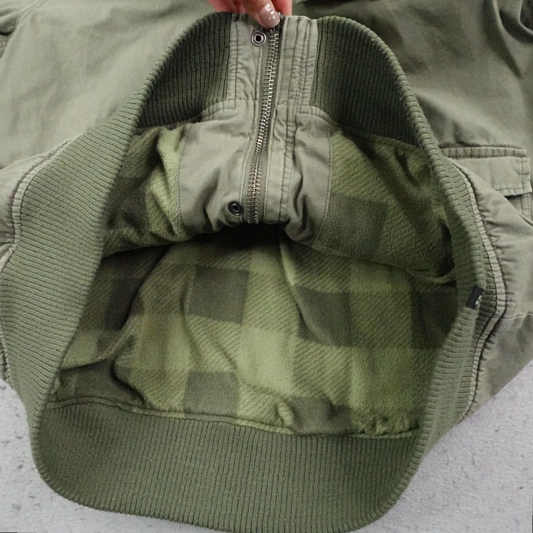 Hurley Hurley Jacket Mens Large Green Fleece Lined Field Coat Full Zip Up Canvas Coat Size US L / EU 52-54 / 3 - 7 Thumbnail