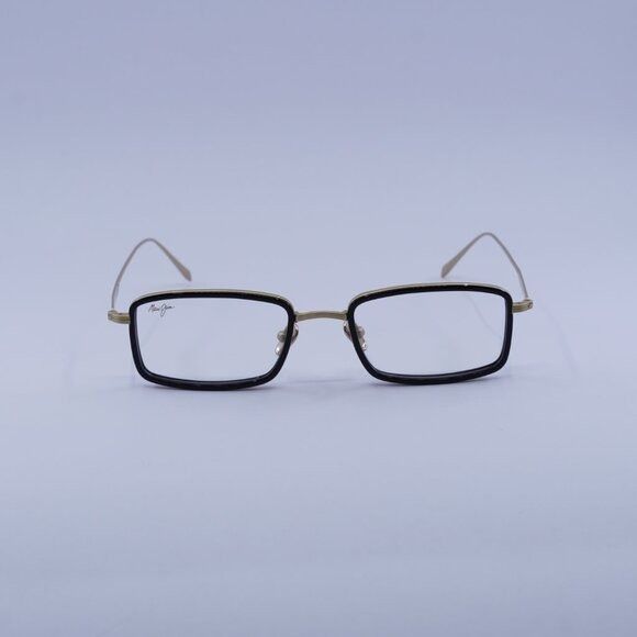 Maui Jim Maui Jim MJO2421 16B Eyeglasses Black/Gold 49mm Rectangle Size ONE SIZE - 3 Thumbnail