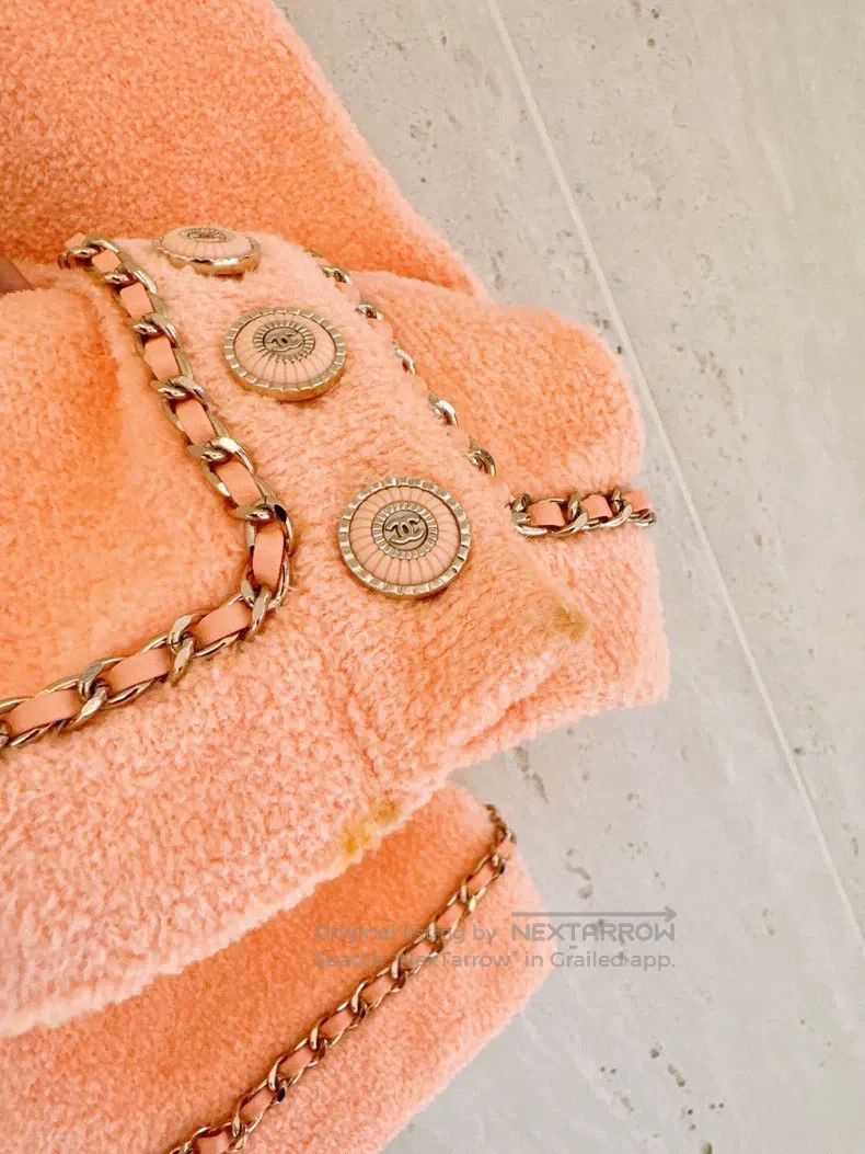 Chanel Chanel Orange-pink chain towel jacket Size XS / US 0-2 / IT 36-38 - 6 Thumbnail