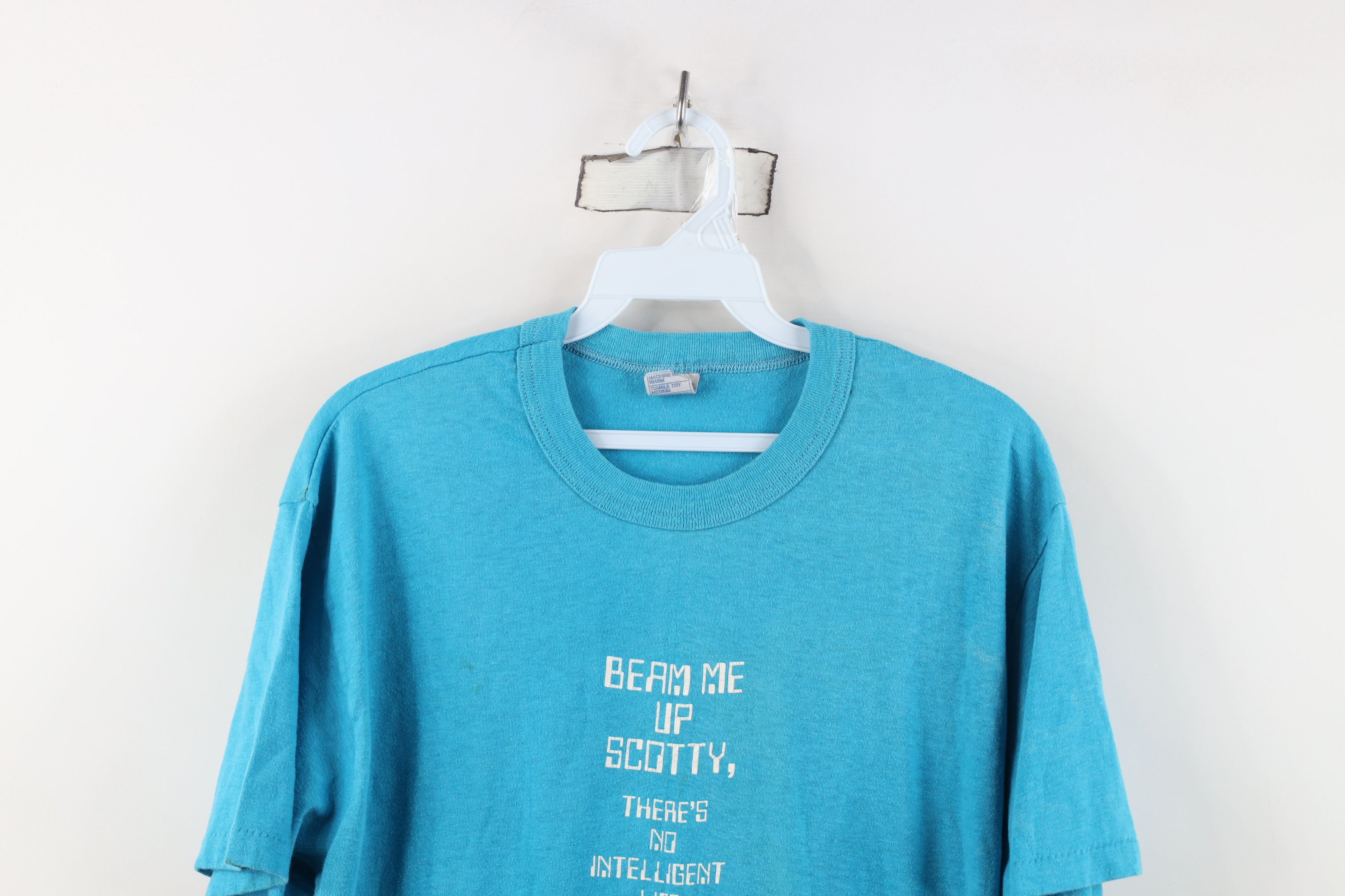 Vintage Vintage 70s 80s Captain Kirk Star Trek T-Shirt Blue USA Size US XL / EU 56 / 4 - 2 Thumbnail