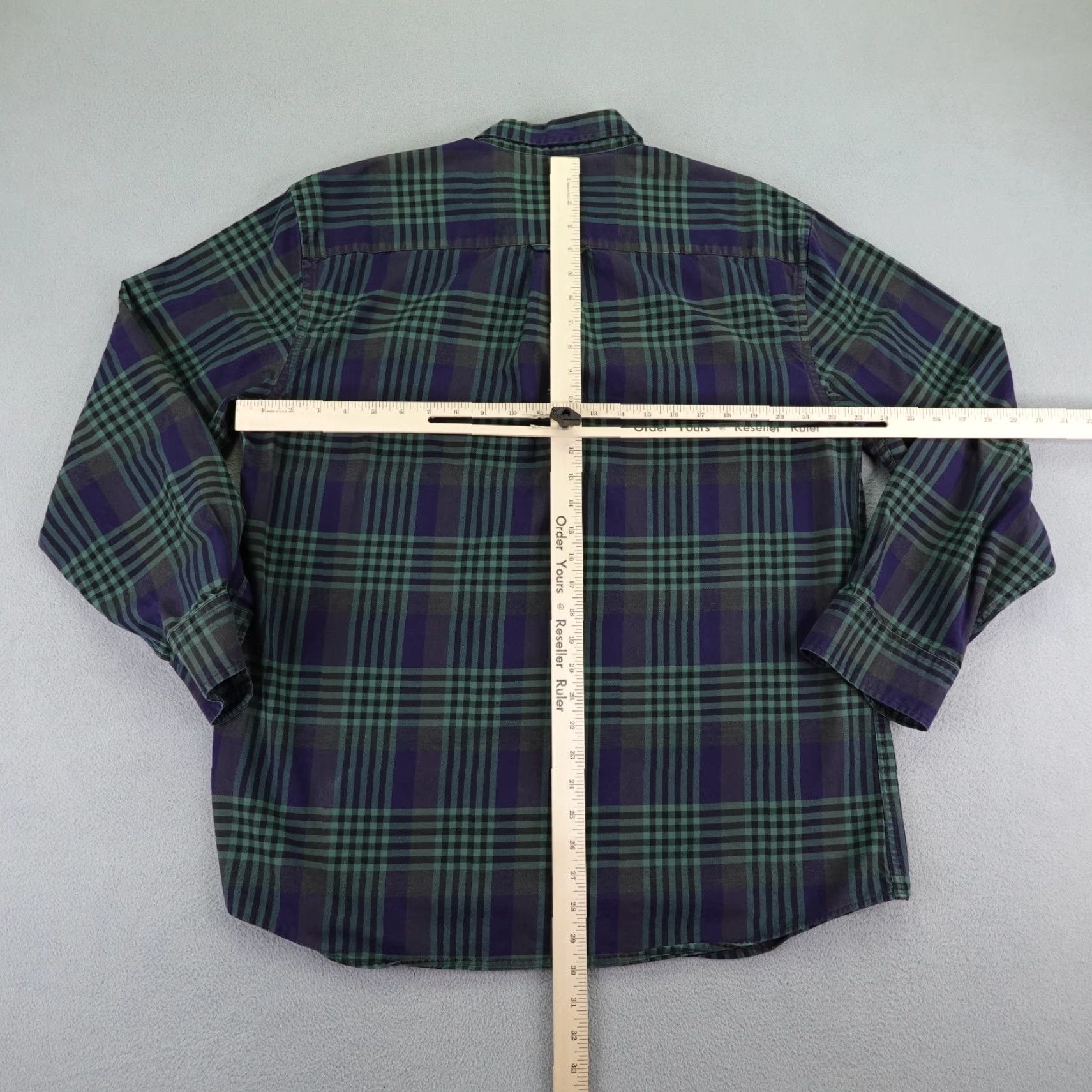 Orvis VINTAGE Orvis Shirt Mens Large Green Blue Plaid Button-Up Outdoor Casual Workwear 90s Mens L Green/Blue Size US L / EU 52-54 / 3 - 6 Thumbnail