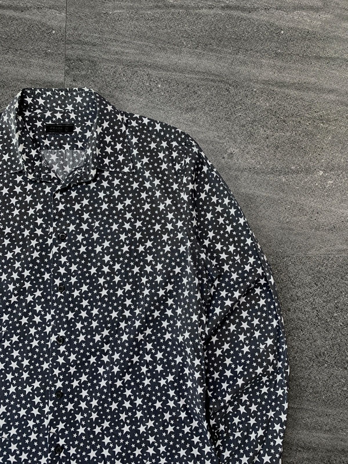 Prada FREE TAX! 2000s Stars Printed Shirt- Large Size US L / EU 52-54 / 3 - 2 Thumbnail