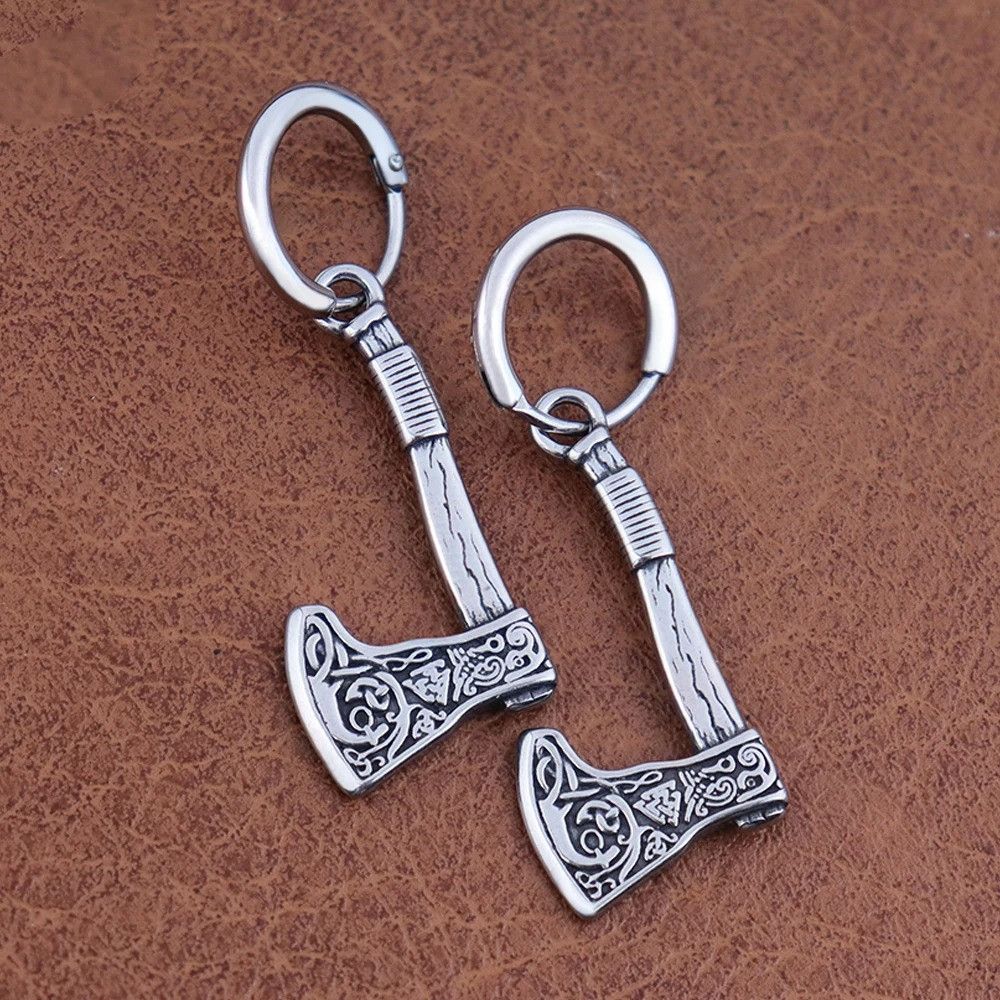 Jewelry Viking Axe Earrings Size ONE SIZE - 3 Thumbnail