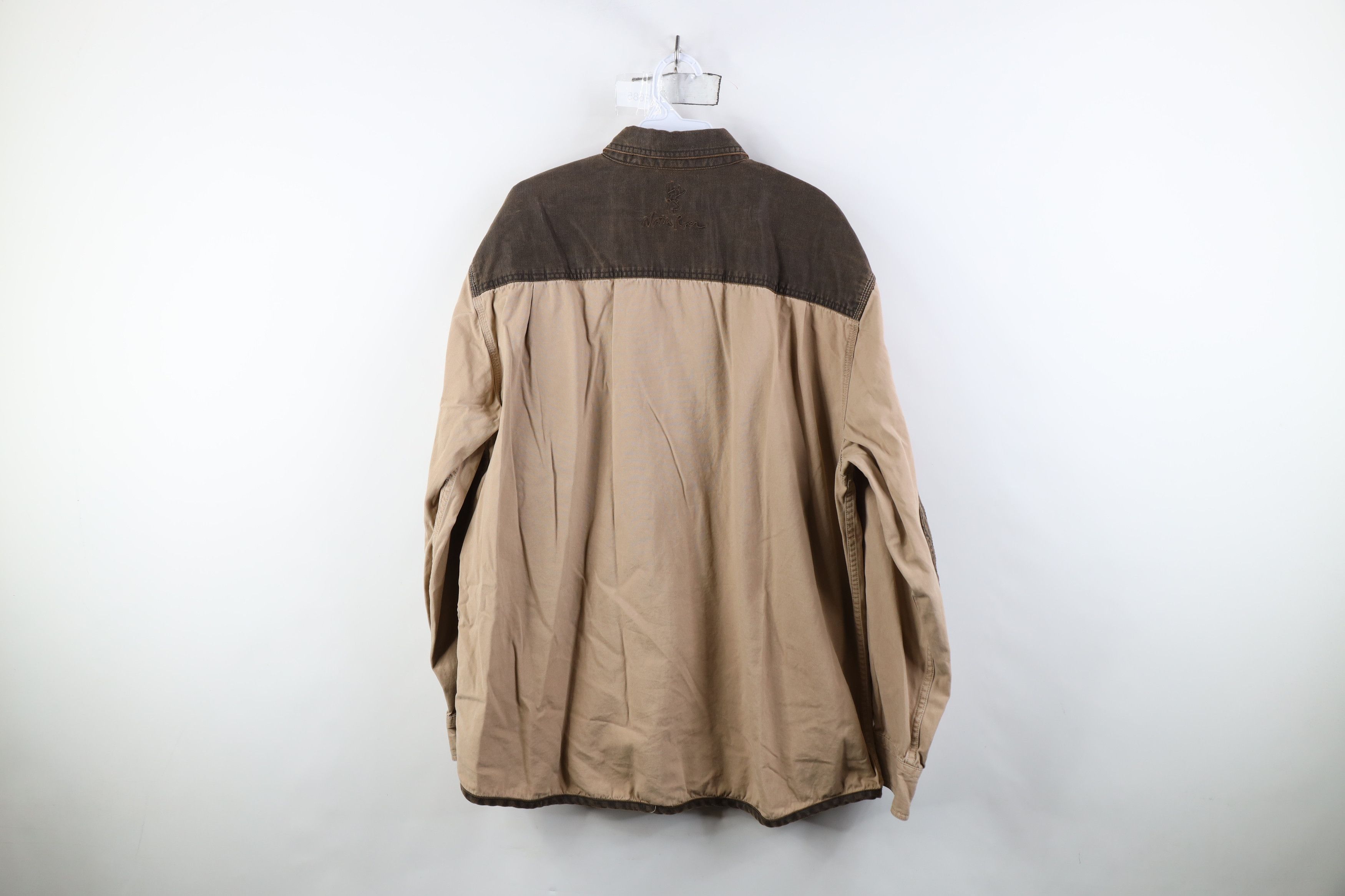 Vintage Vintage 90s Streetwear Cotton Trim Shooting Button Shirt Size US XL / EU 56 / 4 - 13 Thumbnail