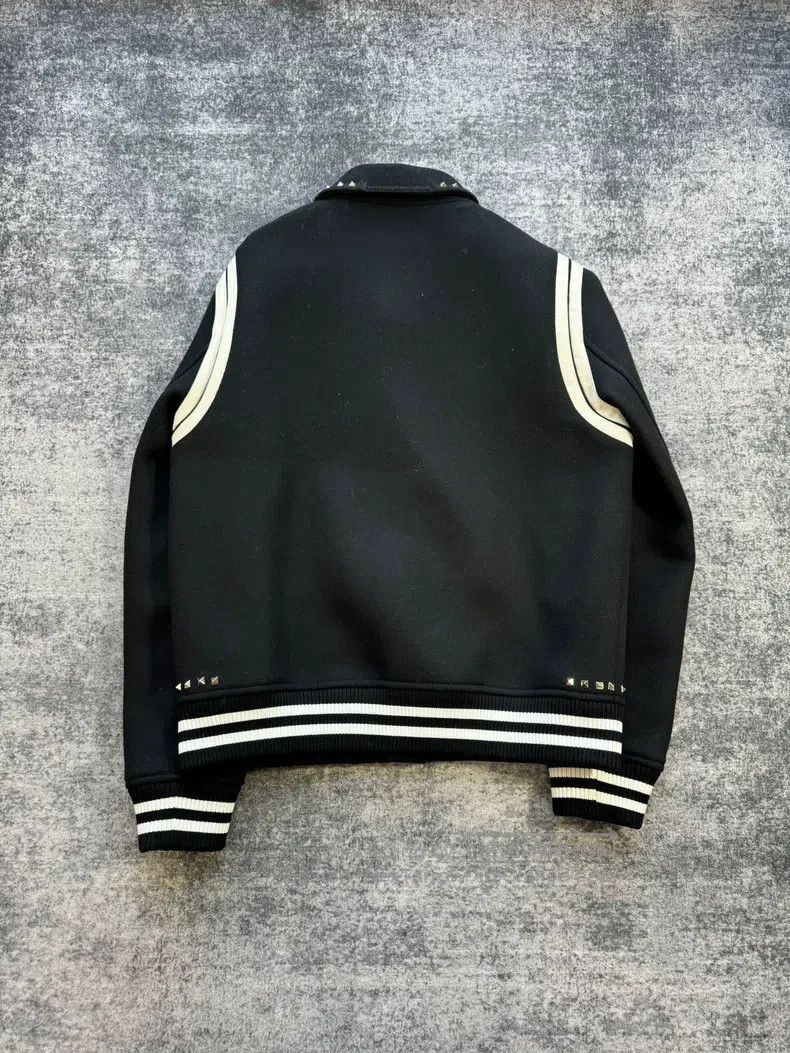 Valentino Valentino Black & White Patchwork Rivet Wool Baseball Uni Size US M / EU 48-50 / 2 - 2 Thumbnail