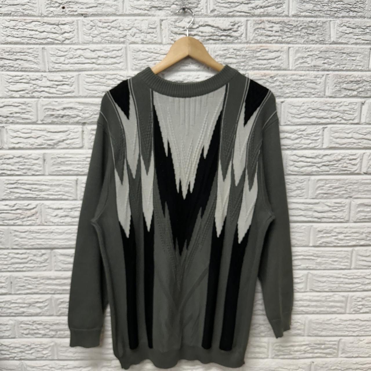 Vintage Vintage Bergati 3D Knit Sweater Black and Grey Large Size US L / EU 52-54 / 3 - 2 Thumbnail