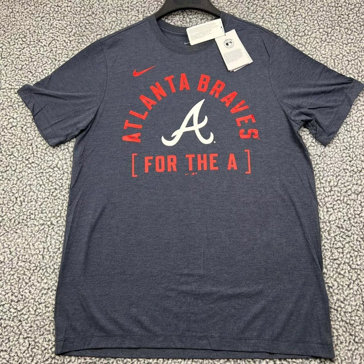 Nike Atlanta Braves Shirt Men Nike Short Sleeve Crew Neck New L Size US L / EU 52-54 / 3 - 1 Thumbnail