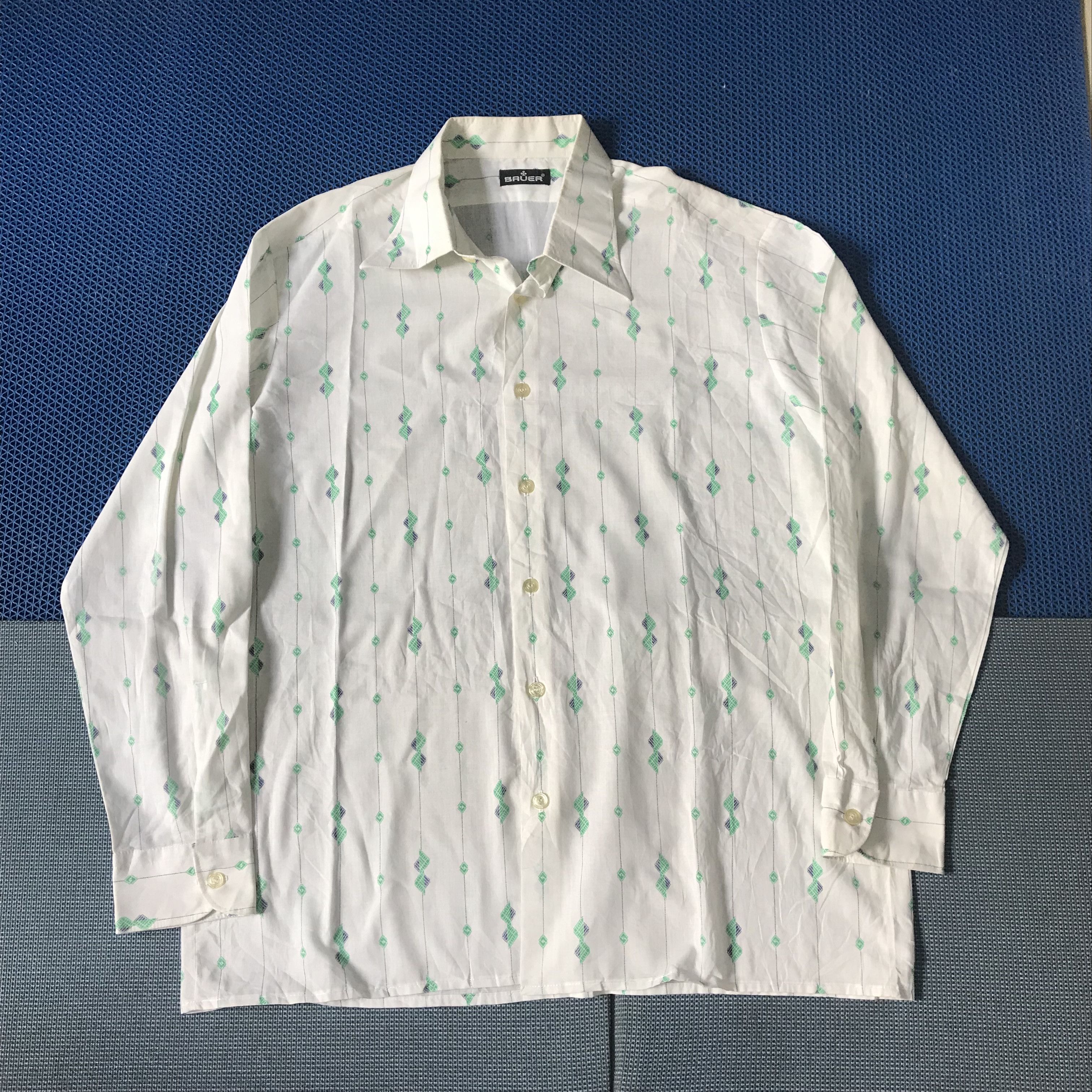 Vintage Vintage Classic Germany 70s Shirt Bauer Dandy shirt sheer Size US M / EU 48-50 / 2 - 7 Thumbnail