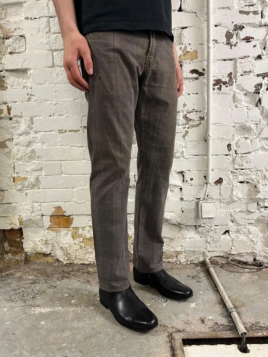 Marithe + Francois Girbaud 2000s Marithé + François Girbaud Grey & Brown Houndstooth Cozy Pants Size US 30 / EU 46 - 3 Thumbnail