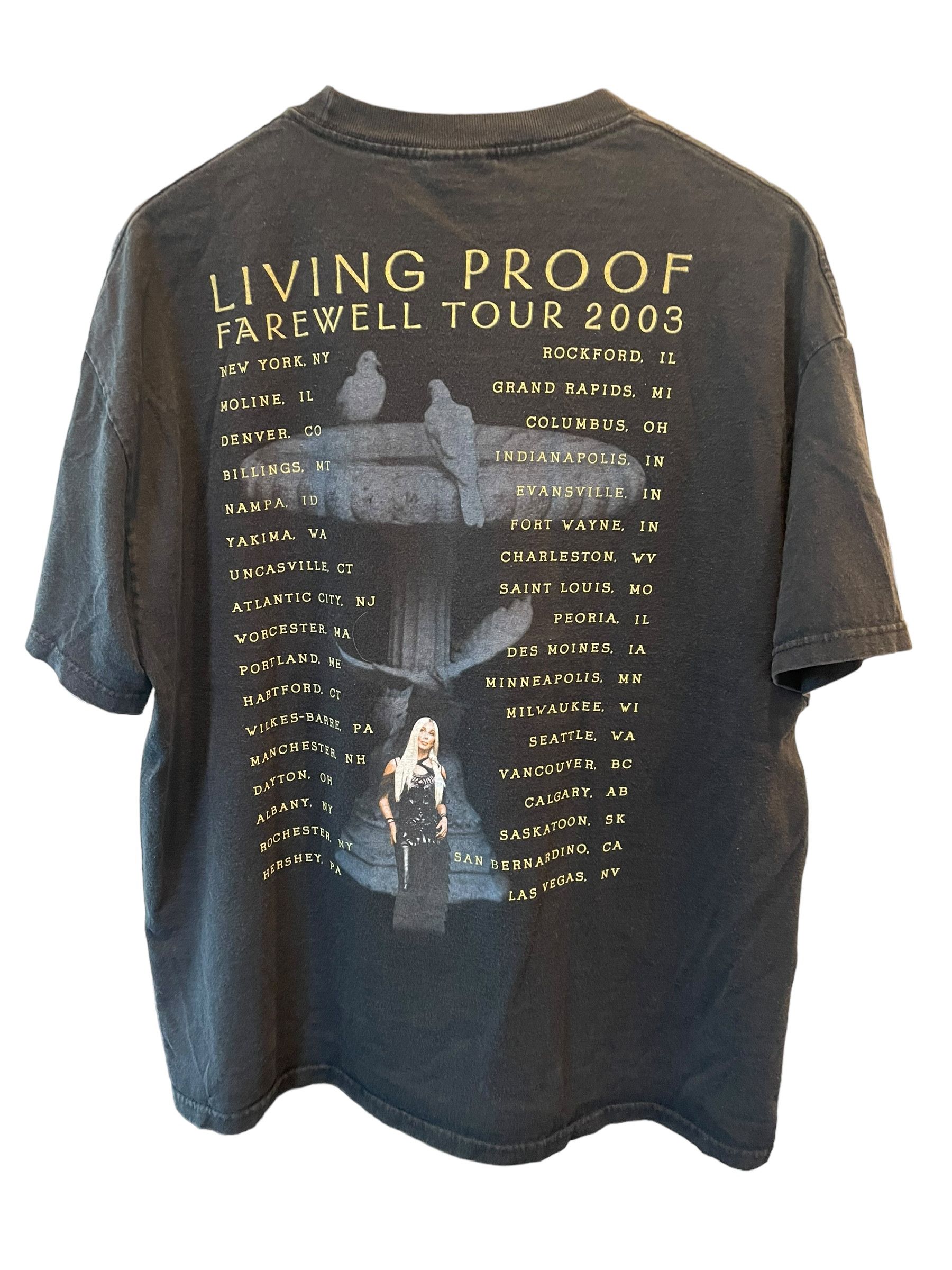 Band Tees Vintage 2003 Cher Living Proof Farewell Tour T-shirt Size US XL / EU 56 / 4 - 2 Thumbnail