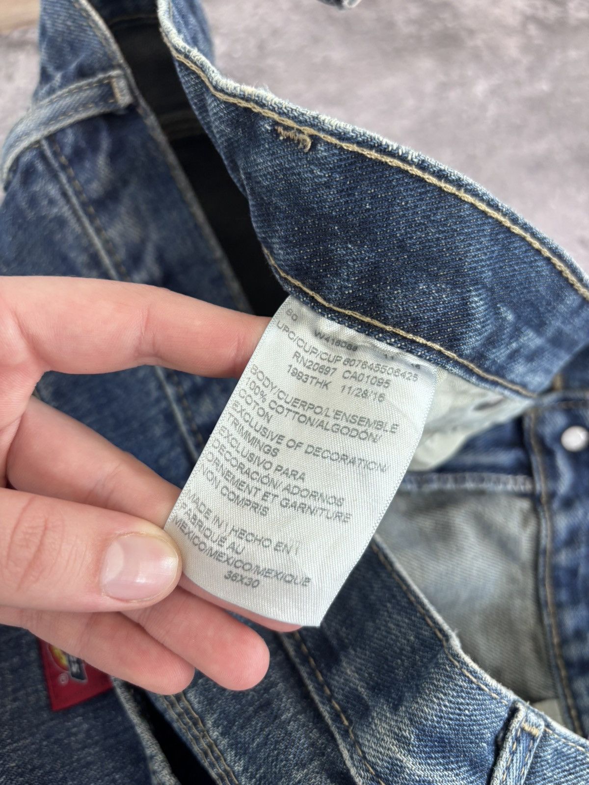 Dickies Dickies Men’s Denim Jeans Blue Distressed USA Workwear Size US 36 / EU 52 - 23 Thumbnail