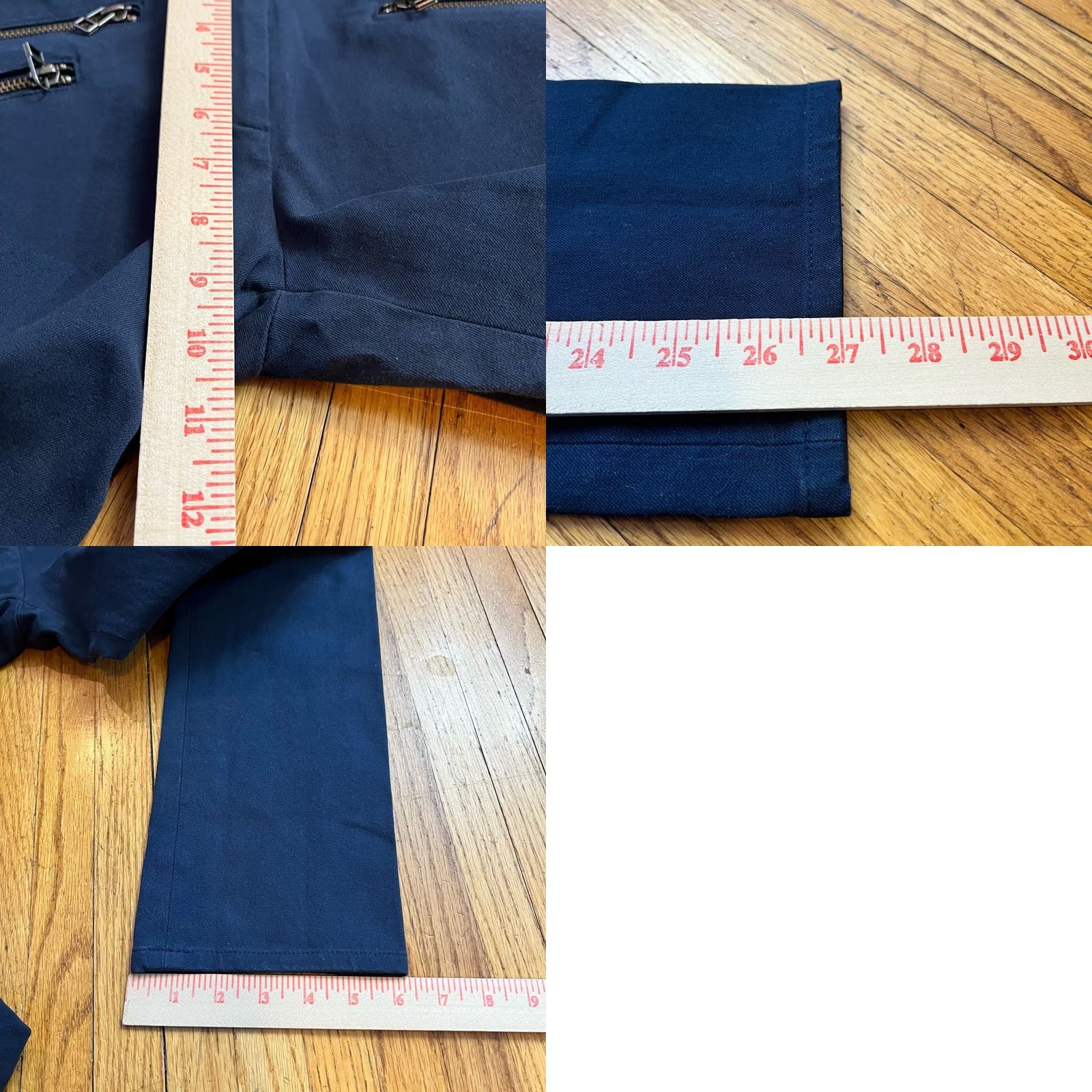 Veronica Beard Veronica Beard Pants Womens 4 Navy Blue Stretch Cotton Moto Slim Zipper Chino Size 4 Womens Size 27" / US 4 / IT 40 - 8 Thumbnail