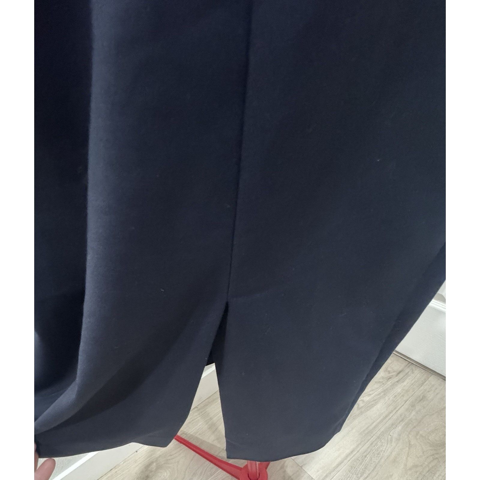 Akris Akris Punto Size 12 Navy Blue Back Zip Office/career Dress Size XL / US 12-14 / IT 48-50 - 4 Thumbnail