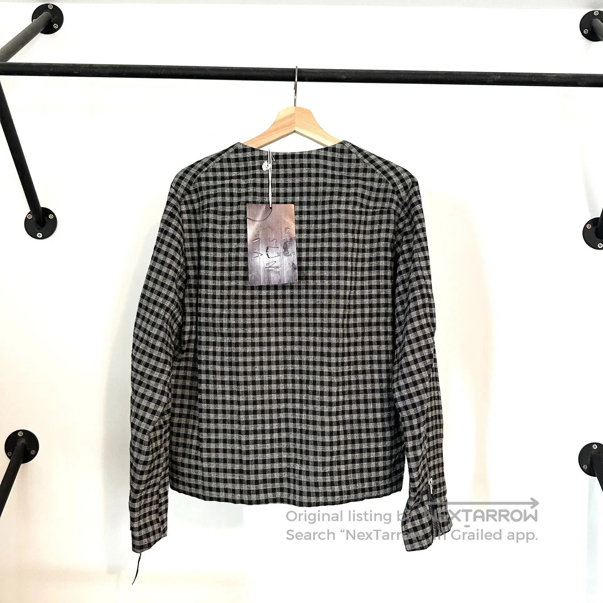 SUNSEA Sunsea Gray Plaid Zip Jacket. Size M / US 6-8 / IT 42-44 - 2 Thumbnail