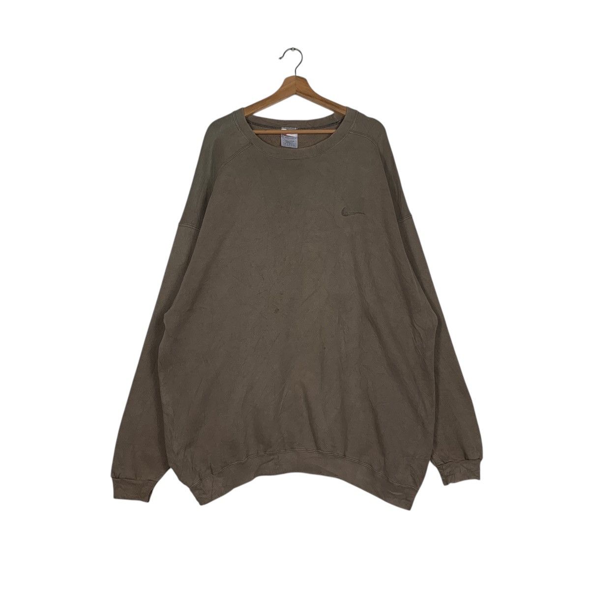 Nike NIKE Silver Tag Small Swoosh Logo Brown Sweatshirt #1517-C68 Size US XL / EU 56 / 4 - 1 Thumbnail