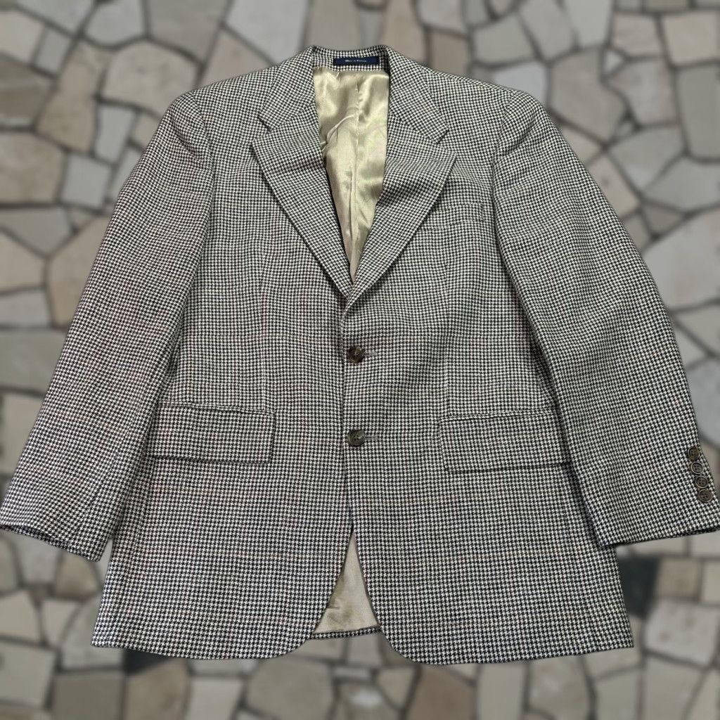 Ralph Lauren Ralph Lauren RRL Blazer Mens 44R Brown Houndstooth Wool Coat Suit Jacket Size 44R - 1 Thumbnail
