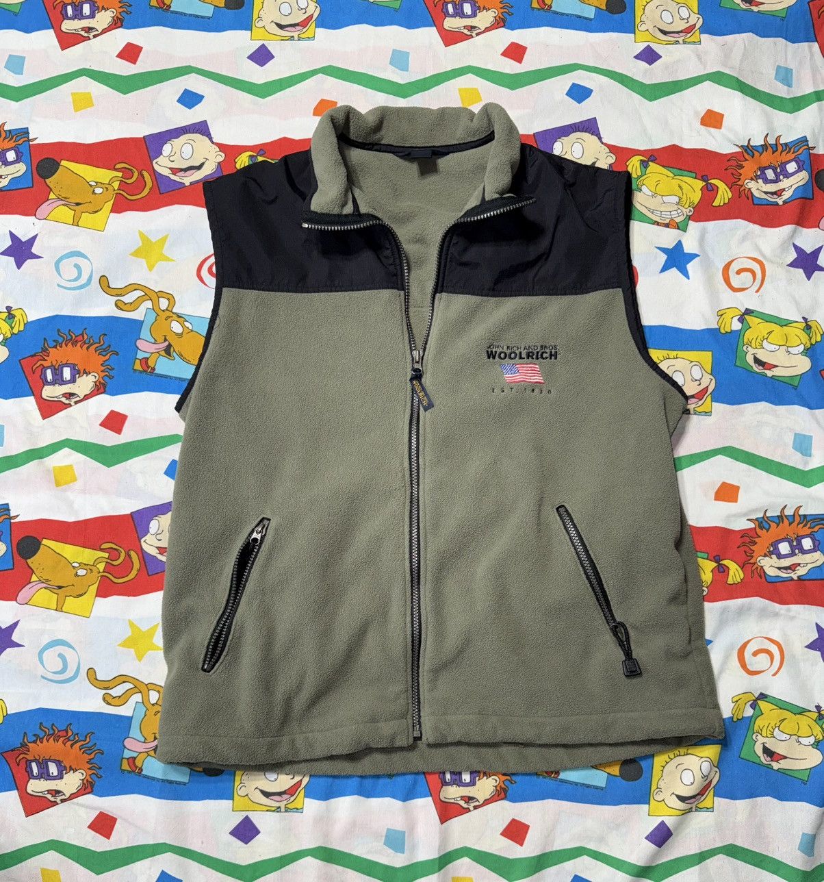 Woolrich Woolen Mills VTG John Rich Bros Woolrich Vest Mens Full Zip Fleece Jacket Size US L / EU 52-54 / 3 - 2 Thumbnail