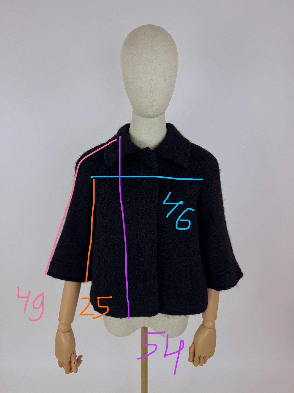 LK Bennett LK BENNETT Cropped Evening Jacket Black Wool Mohair&Alpaca Size S / US 4 / IT 40 - 9 Thumbnail