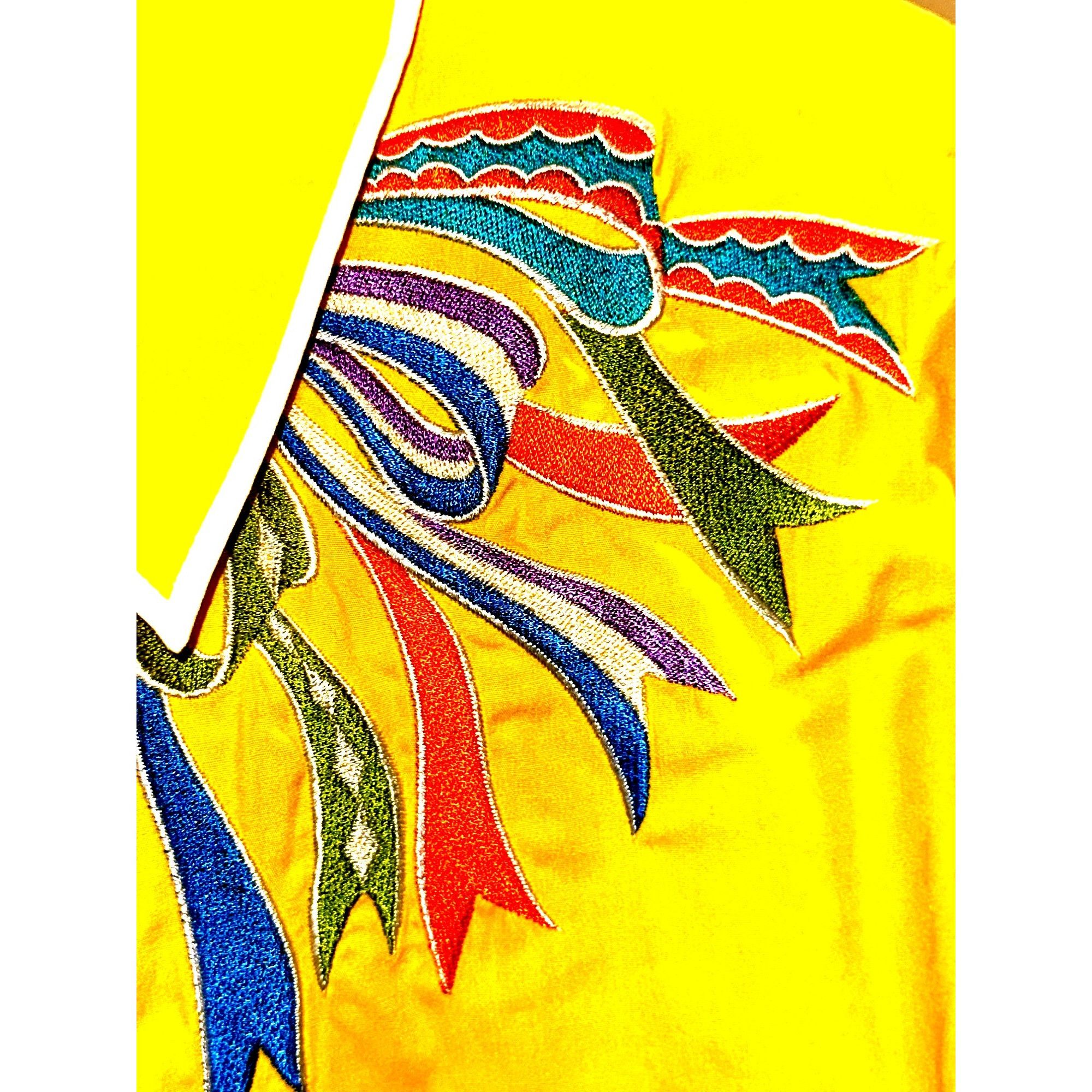 Bob Mackie Bob Mackie Wearable Art Yellow Embroidered Shirt Vintage But Size M / US 6-8 / IT 42-44 - 7 Thumbnail