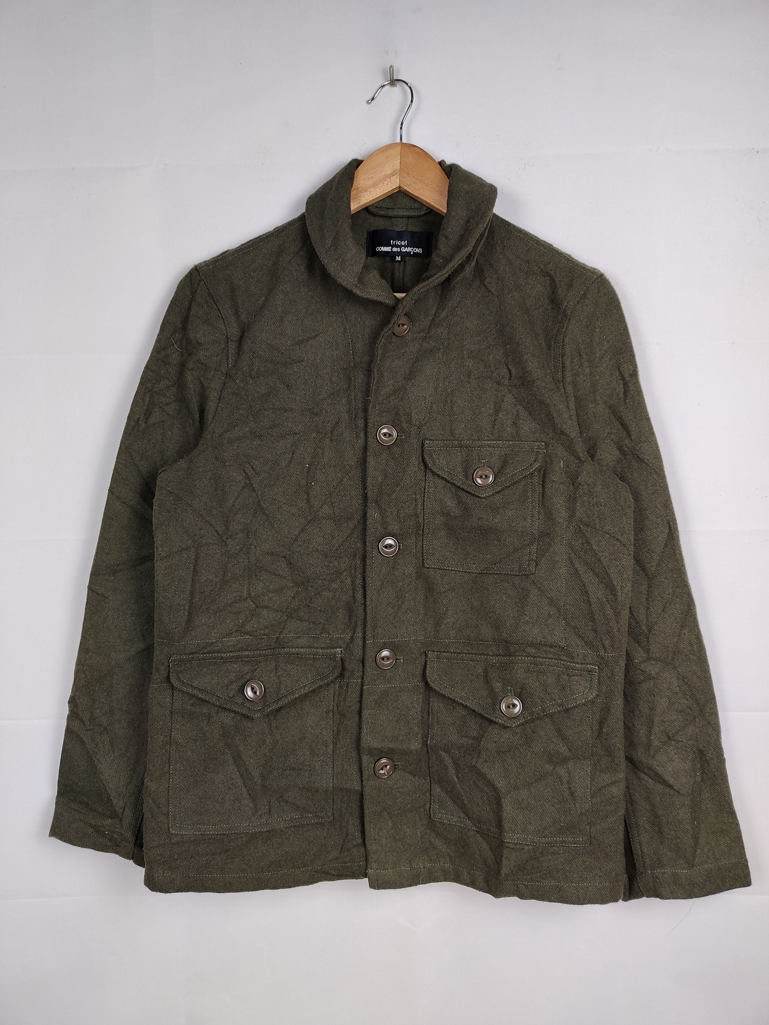 Comme des Garcons Tricot Comme des Garçons Shawl Collar Worker Jacket AD2009 Size US M / EU 48-50 / 2 - 1 Thumbnail