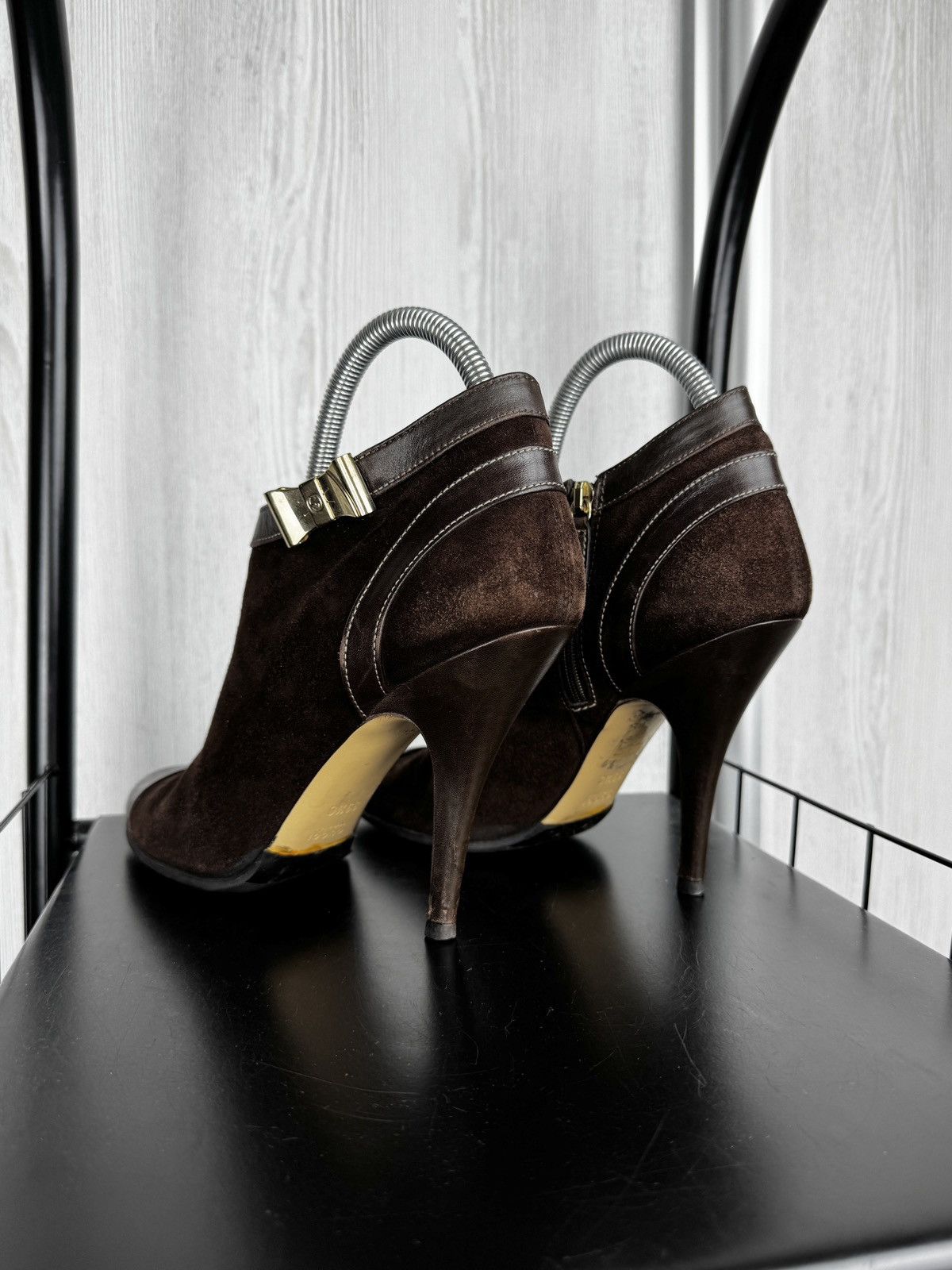 Gucci Gucci Interlocking G Logo Brown Suede Leather Heels Boots Size US 9.5 / IT 39.5 - 12 Thumbnail