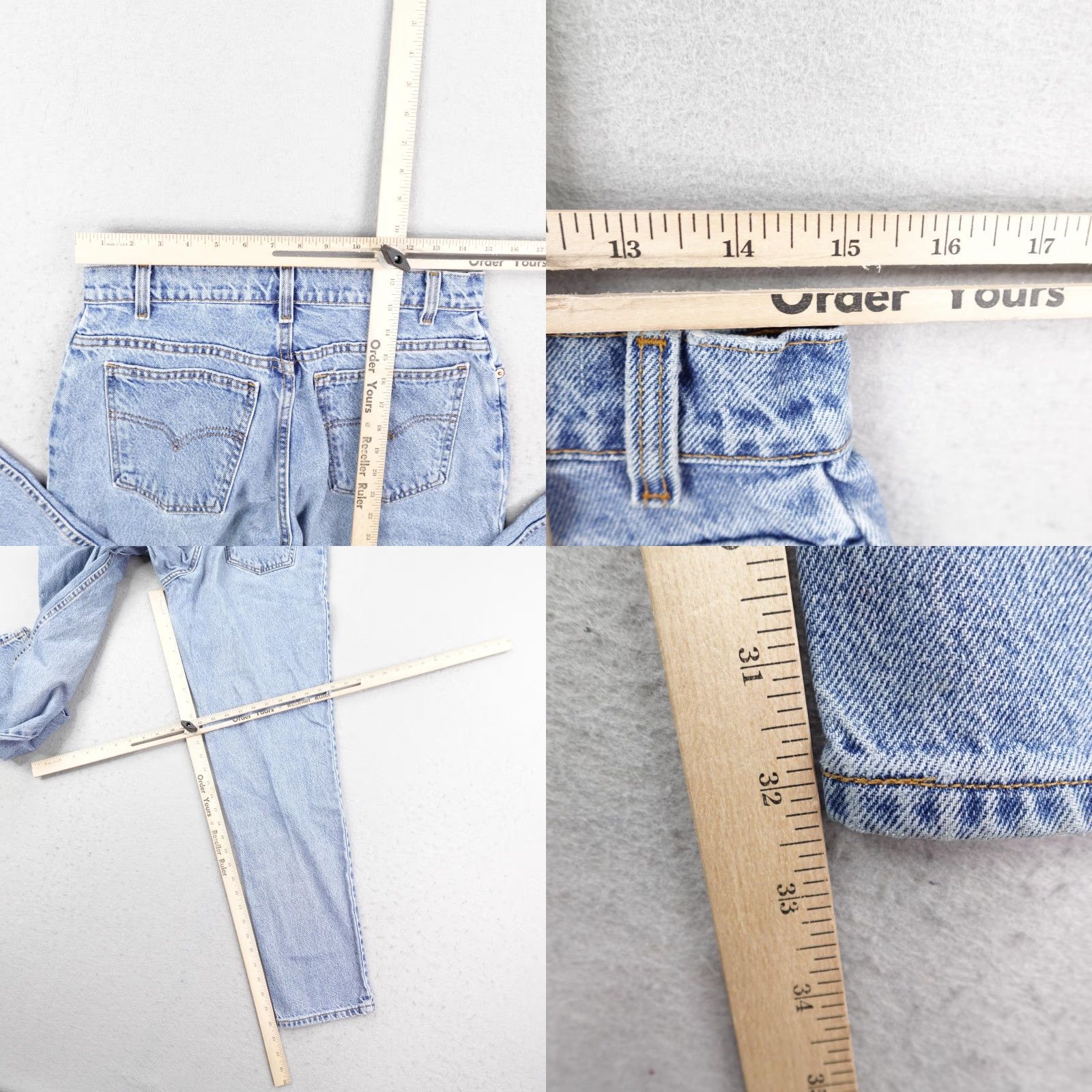 Levi's VINTAGE Levi's Jeans Womens 951 Relaxed Tapered Light Wash 12 Tall Denim 100% Cotton USA 90s Womens Size 34" / US 12 / IT 48 - 8 Thumbnail