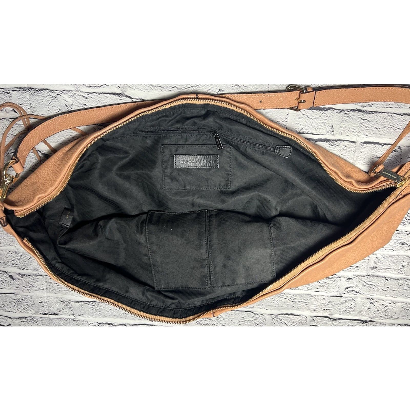 Rebecca Minkoff Rebecca Minkoff Julian Hobo Crossbody Tan Extra Large Women's Shoulder Bag Leather Tan One Size Size ONE SIZE - 6 Thumbnail