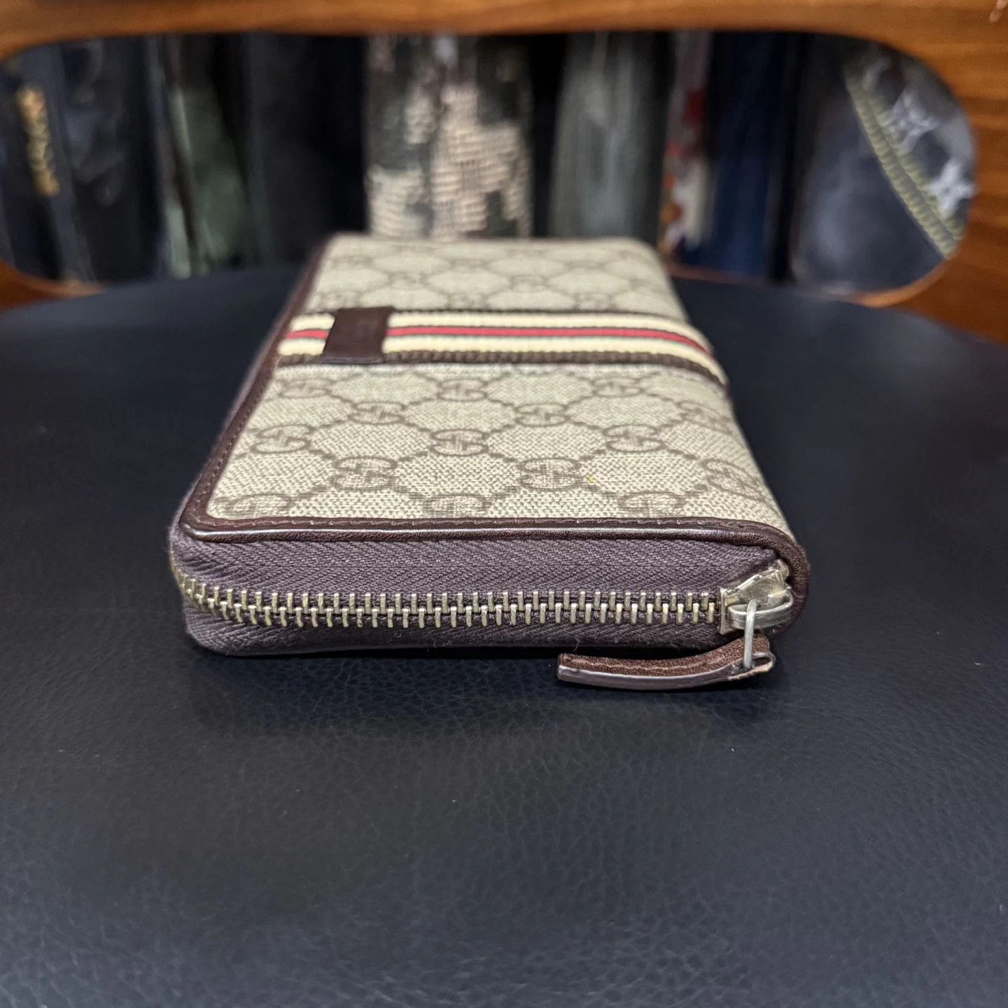 Gucci Gucci Web stripe all over print long wallet Size ONE SIZE - 4 Thumbnail