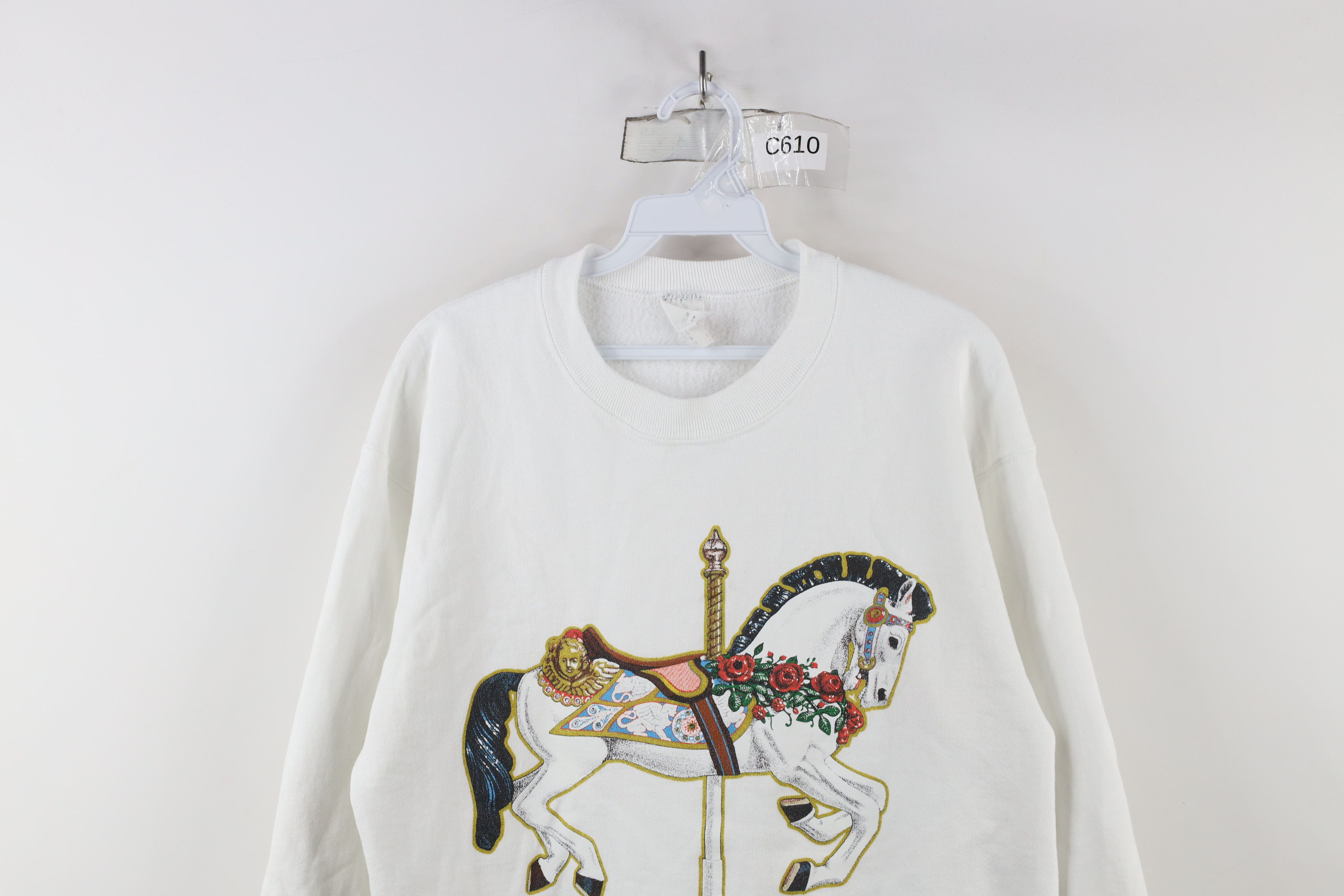 Vintage Vintage 90s Streetwear Merry Go Round Carousel Sweatshirt Size US L / EU 52-54 / 3 - 2 Thumbnail