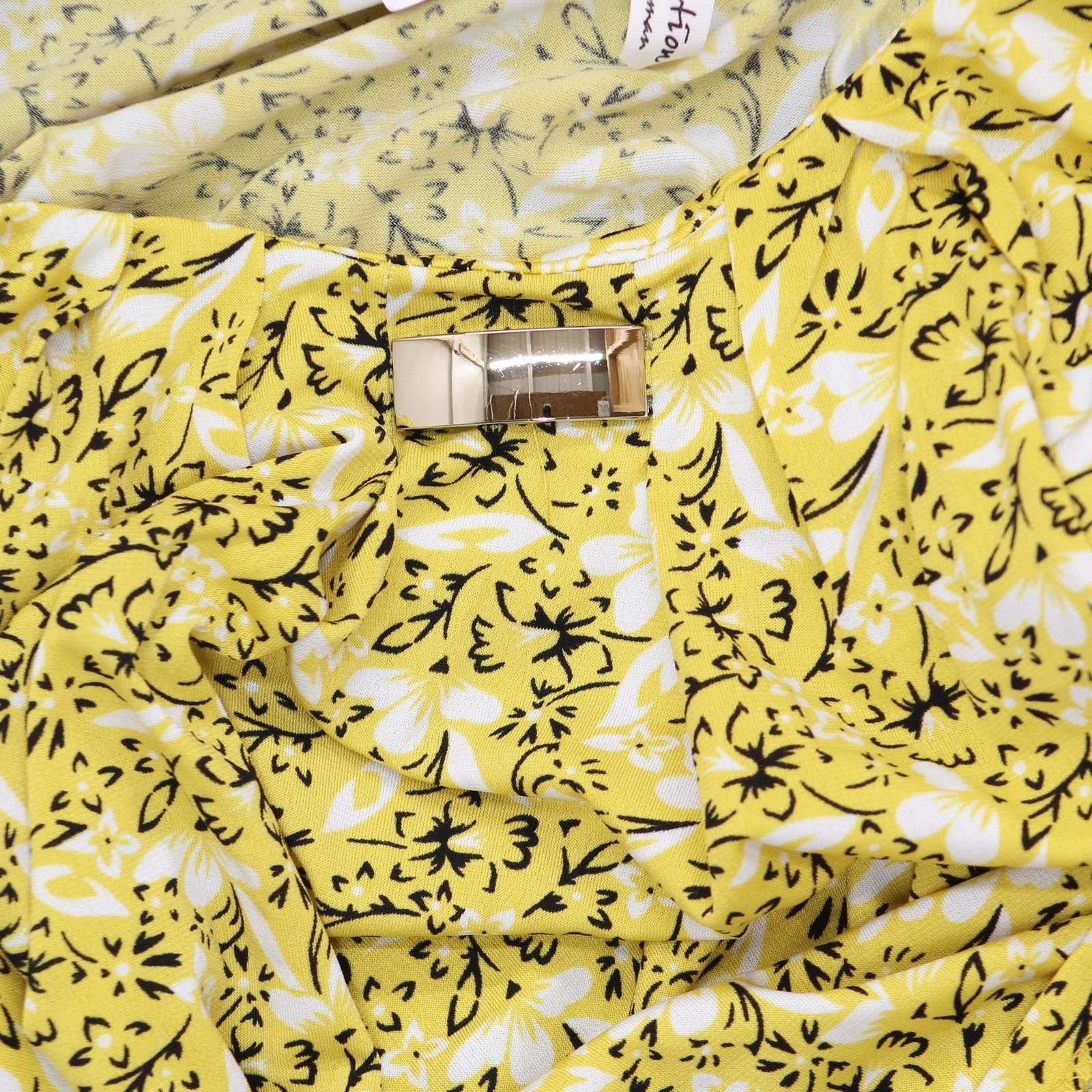 Other Nwt Ny Collection Balloon Sleeves Yellow Black Floral 3x Size 3XL / US 20-22 - 4 Thumbnail