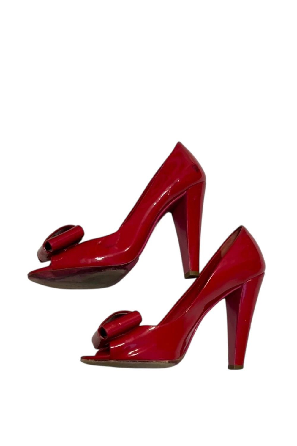 Miu Miu Miu Miu red bow heels Size US 7 / IT 37 - 8 Thumbnail
