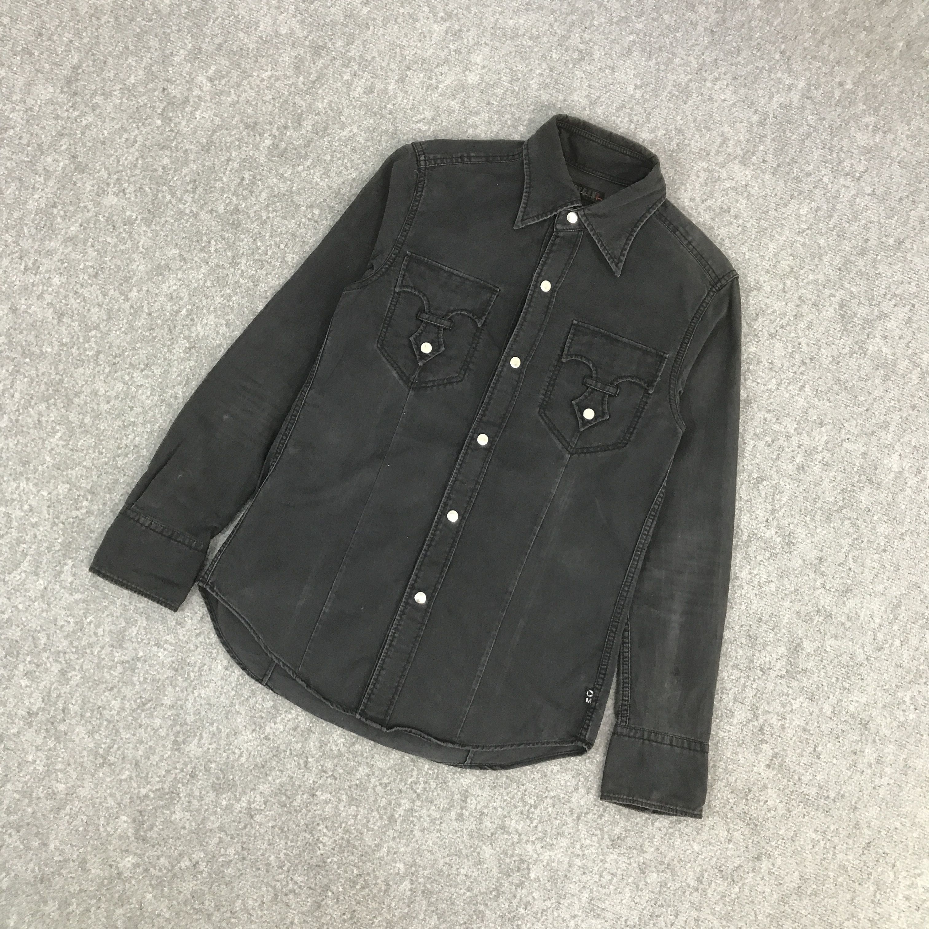If Six Was Nine × Japanese Brand × Morgan Homme MORGAN HOMME PUNK JAPAN BLACK SANP BUTTON SHIRTS Size US M / EU 48-50 / 2 - 5 Thumbnail