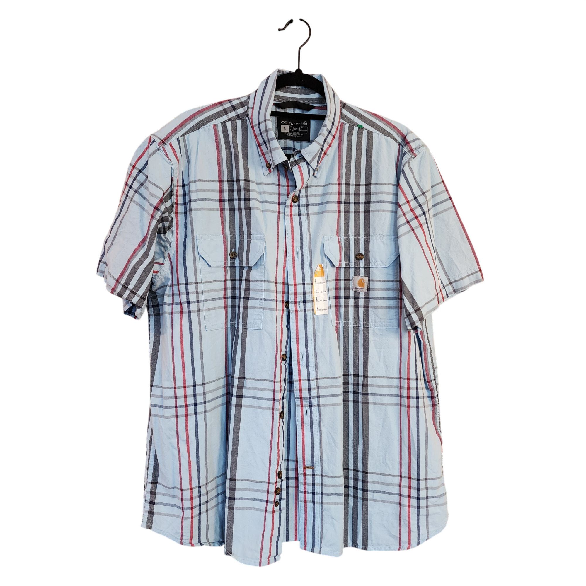 Carhartt Carhartt Shirt Plaid Loose Fit Short Sleeve Button Up Mens L Size US L / EU 52-54 / 3 - 1 Thumbnail