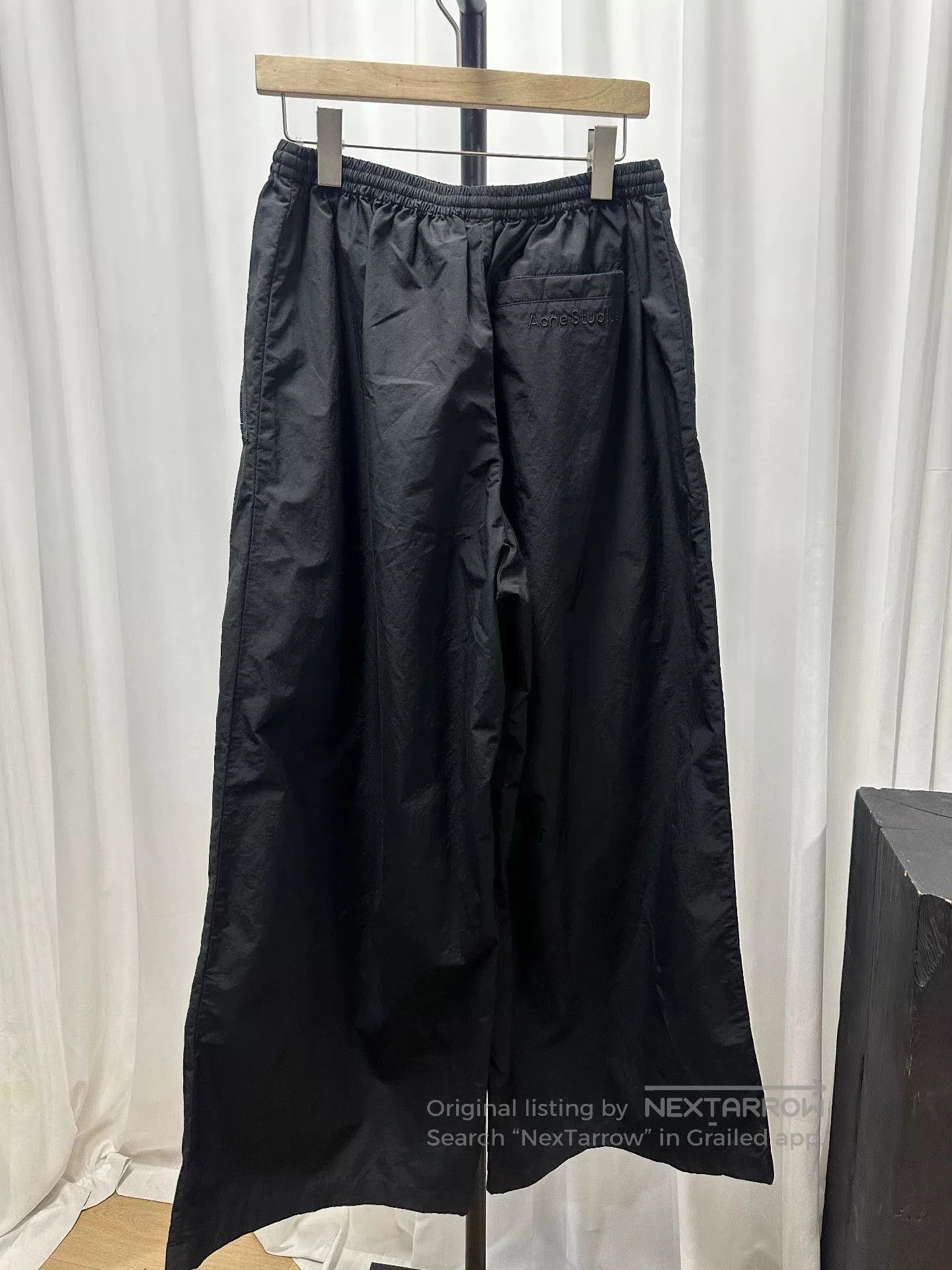 Acne Studios Acne Studios Black Wide-Leg Athletic Pants. Size US 44 / EU 60 - 3 Thumbnail