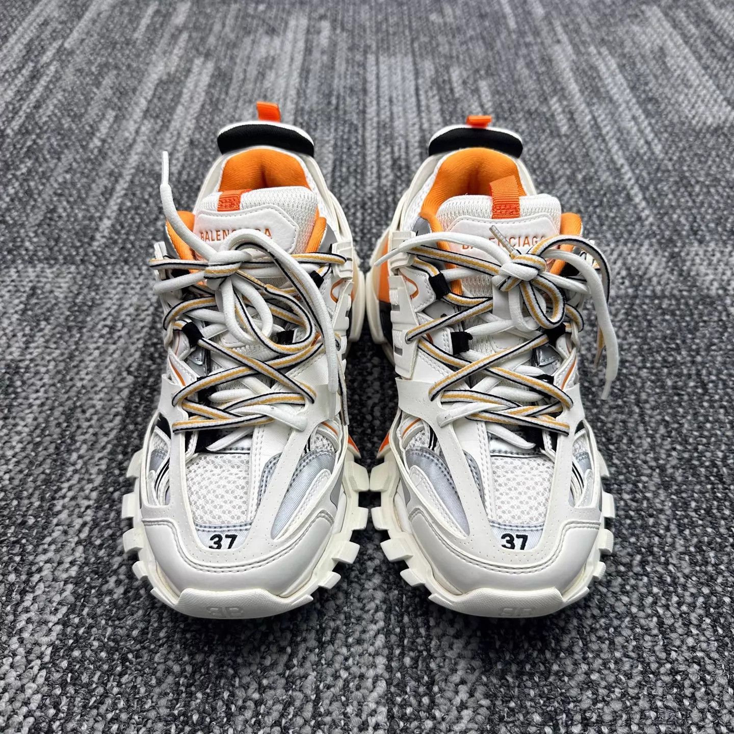 Balenciaga Balenciaga Track Nylon Dad Sneaker White Orange 37 Size US 7 / IT 37 - 2 Thumbnail
