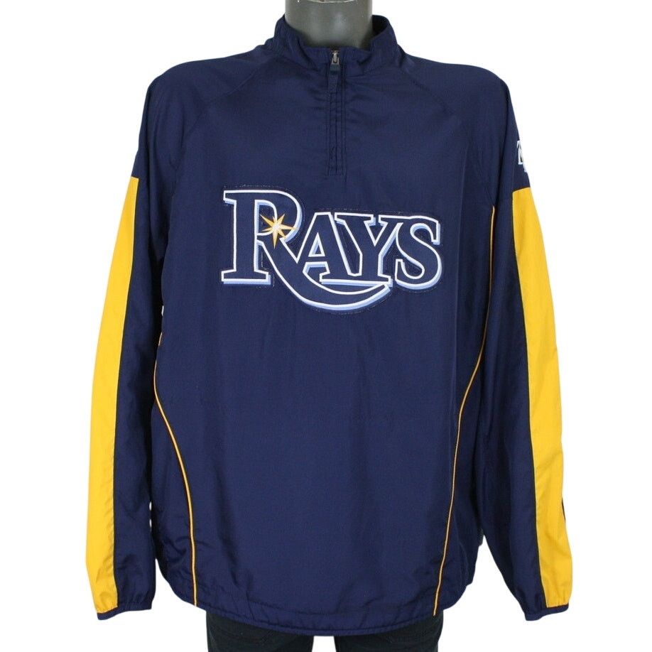 Majestic Tampa Bay Rays Authentic Majestic Pullover Windbreaker Size US XL / EU 56 / 4 - 1 Thumbnail